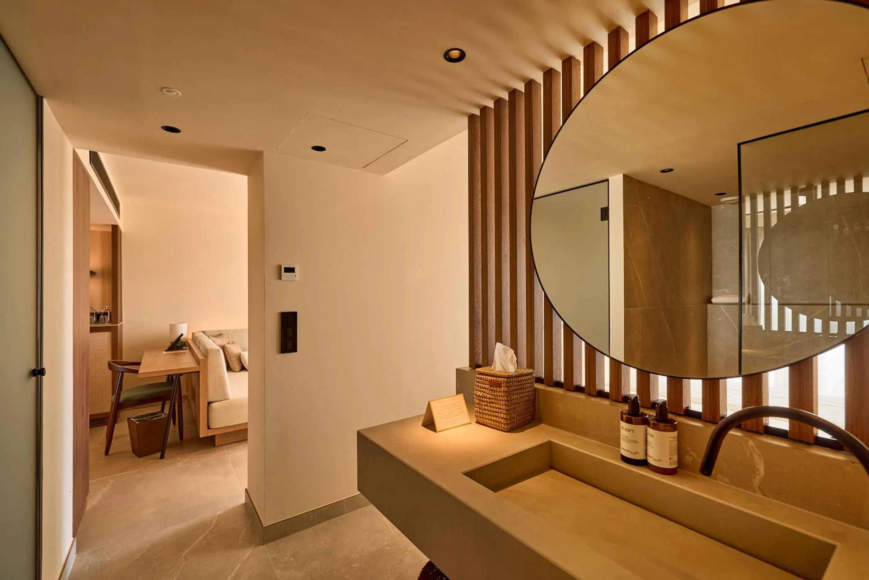 Bathroom, Bed in Purobeach Resort Santa Ponsa - New Opening