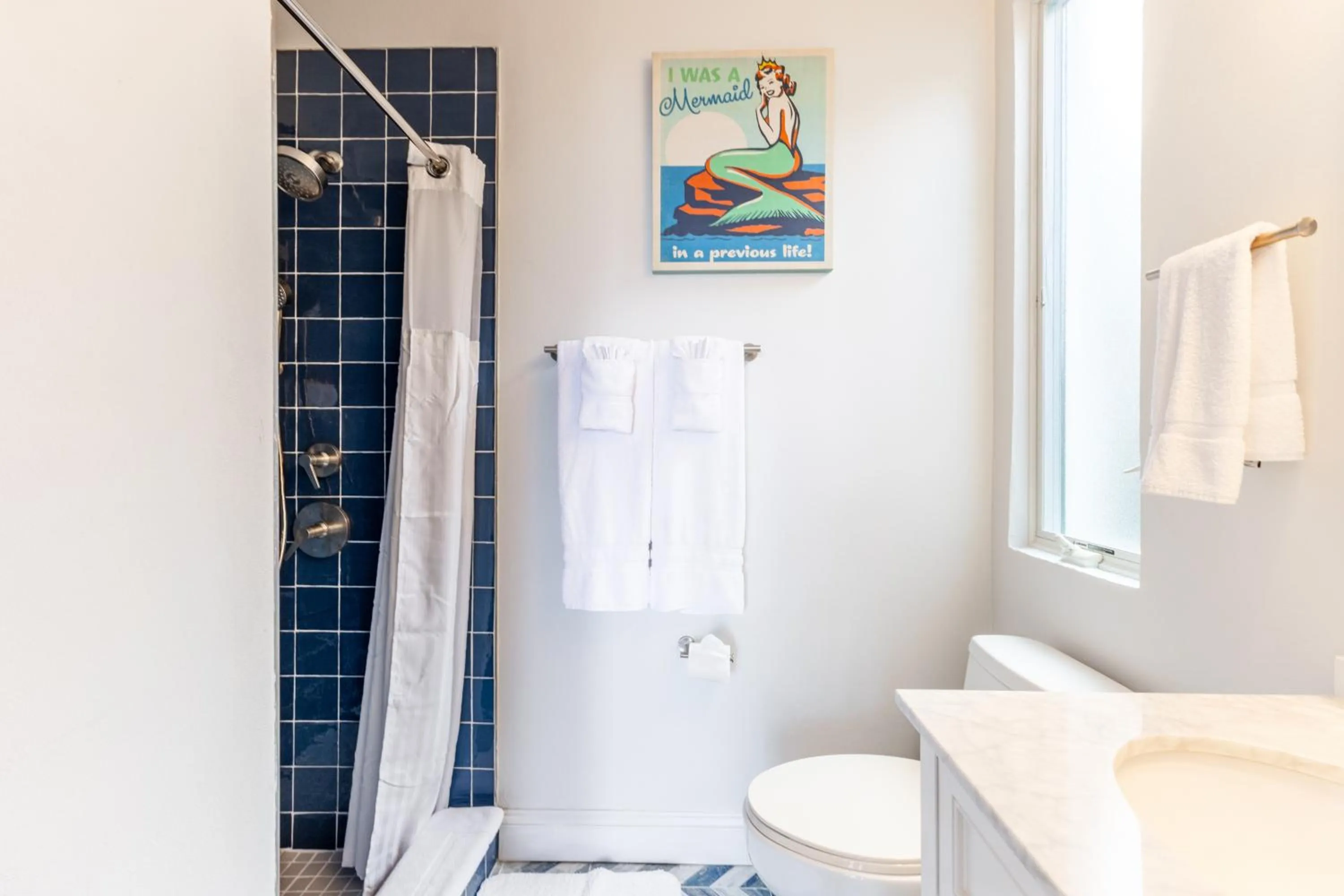 Bathroom in Sebastian's on the beach hotel