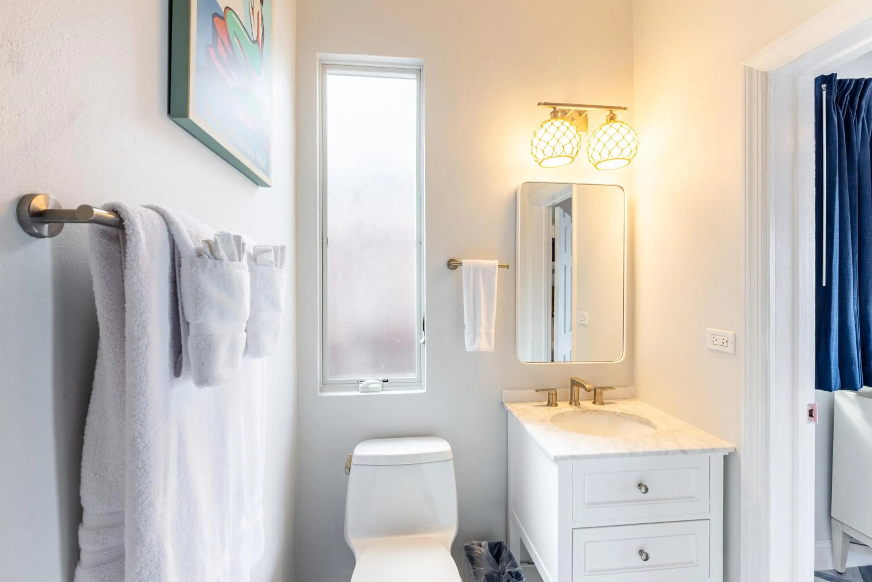 Bathroom in Sebastian's on the beach hotel