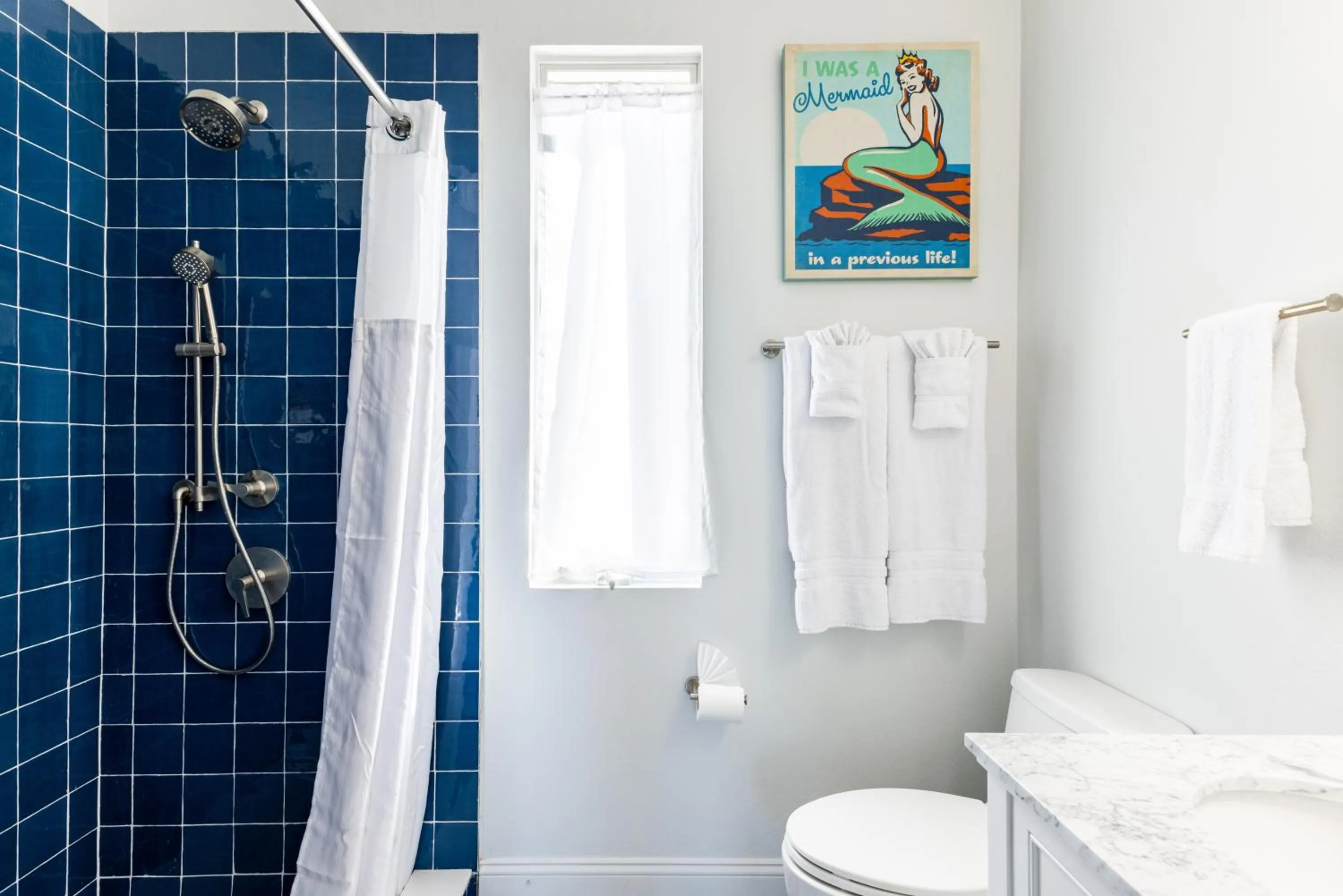 Bathroom in Sebastian's on the beach hotel