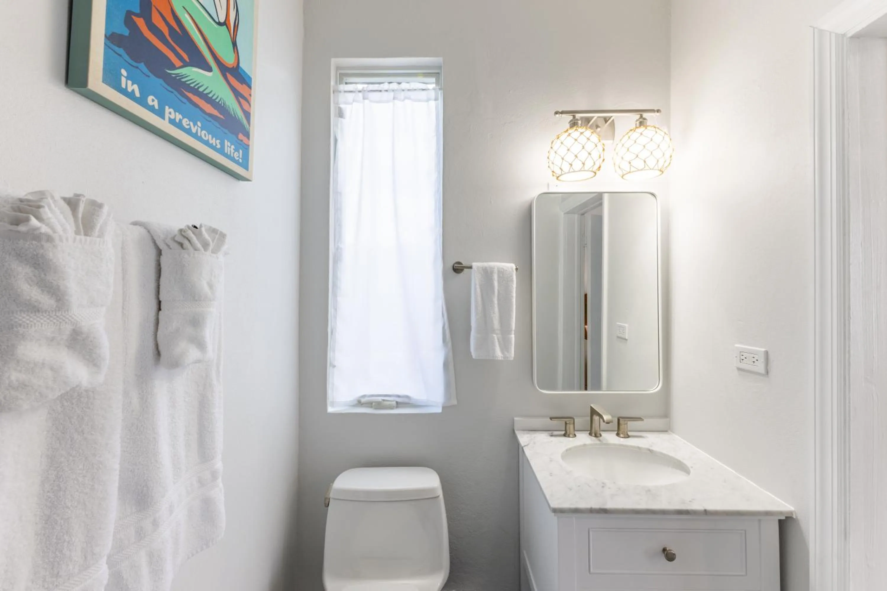 Bathroom in Sebastian's on the beach hotel