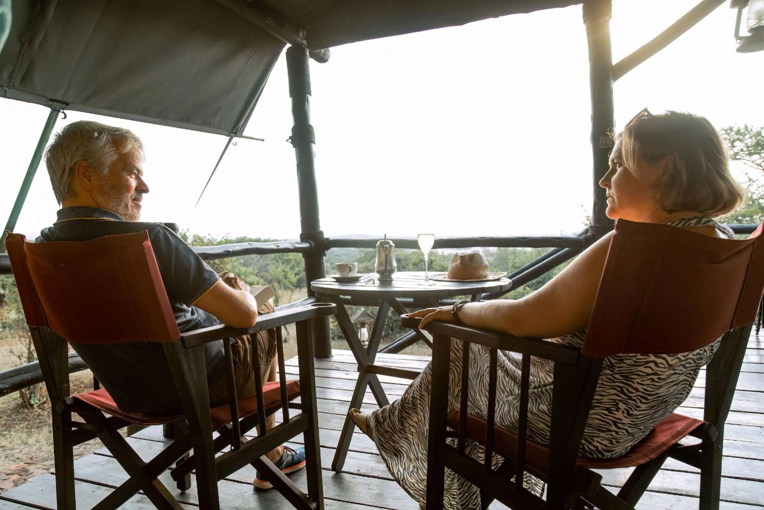 Balcony/Terrace in Kirawira Serena Camp