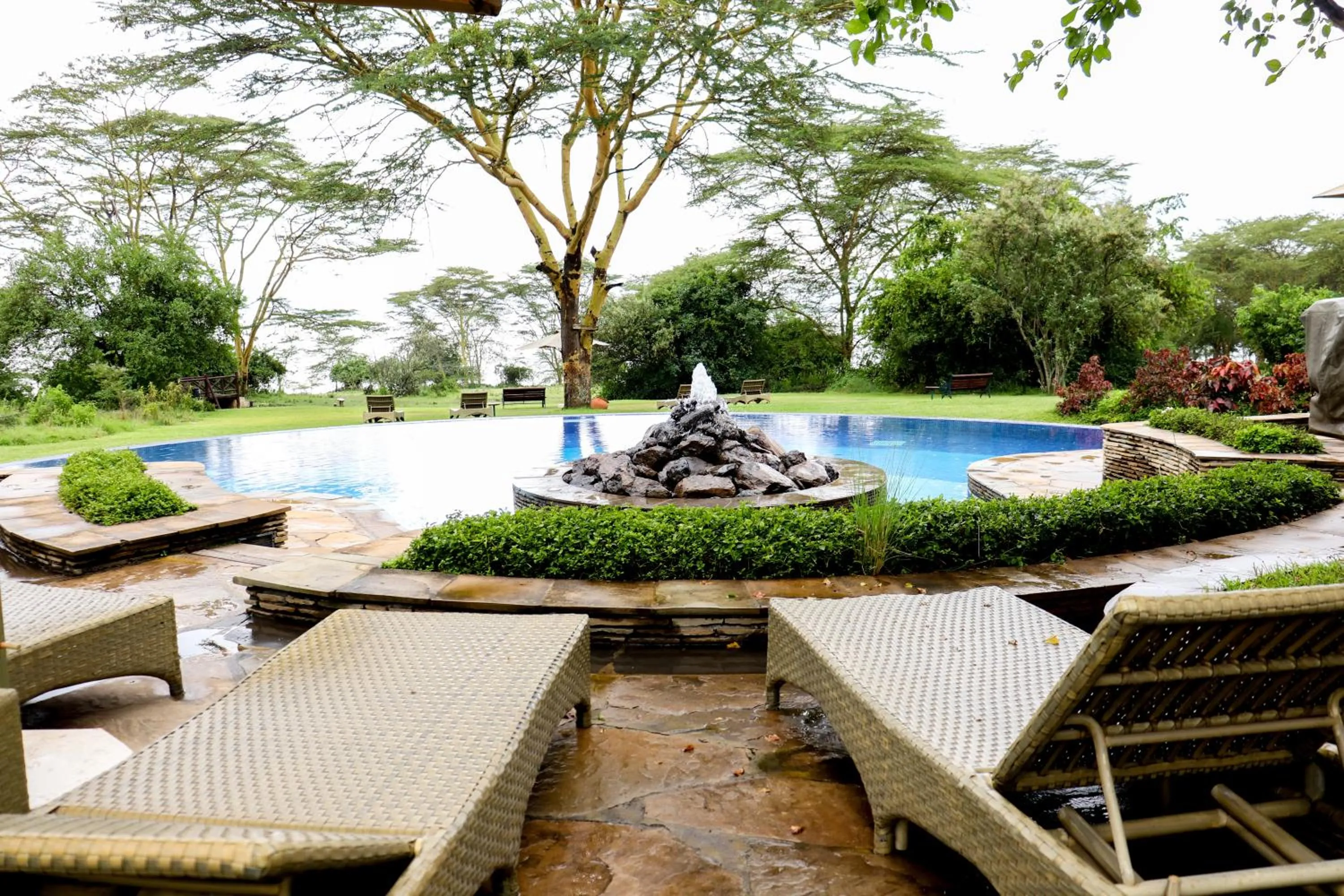 Pool view in Lake Elmenteita Serena Camp