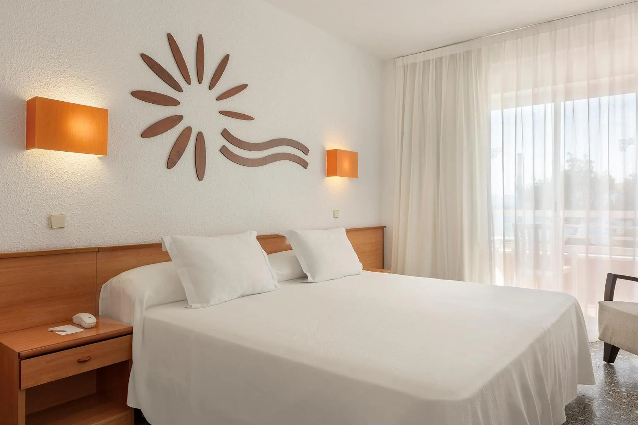 Bed in Hotel Cala Font