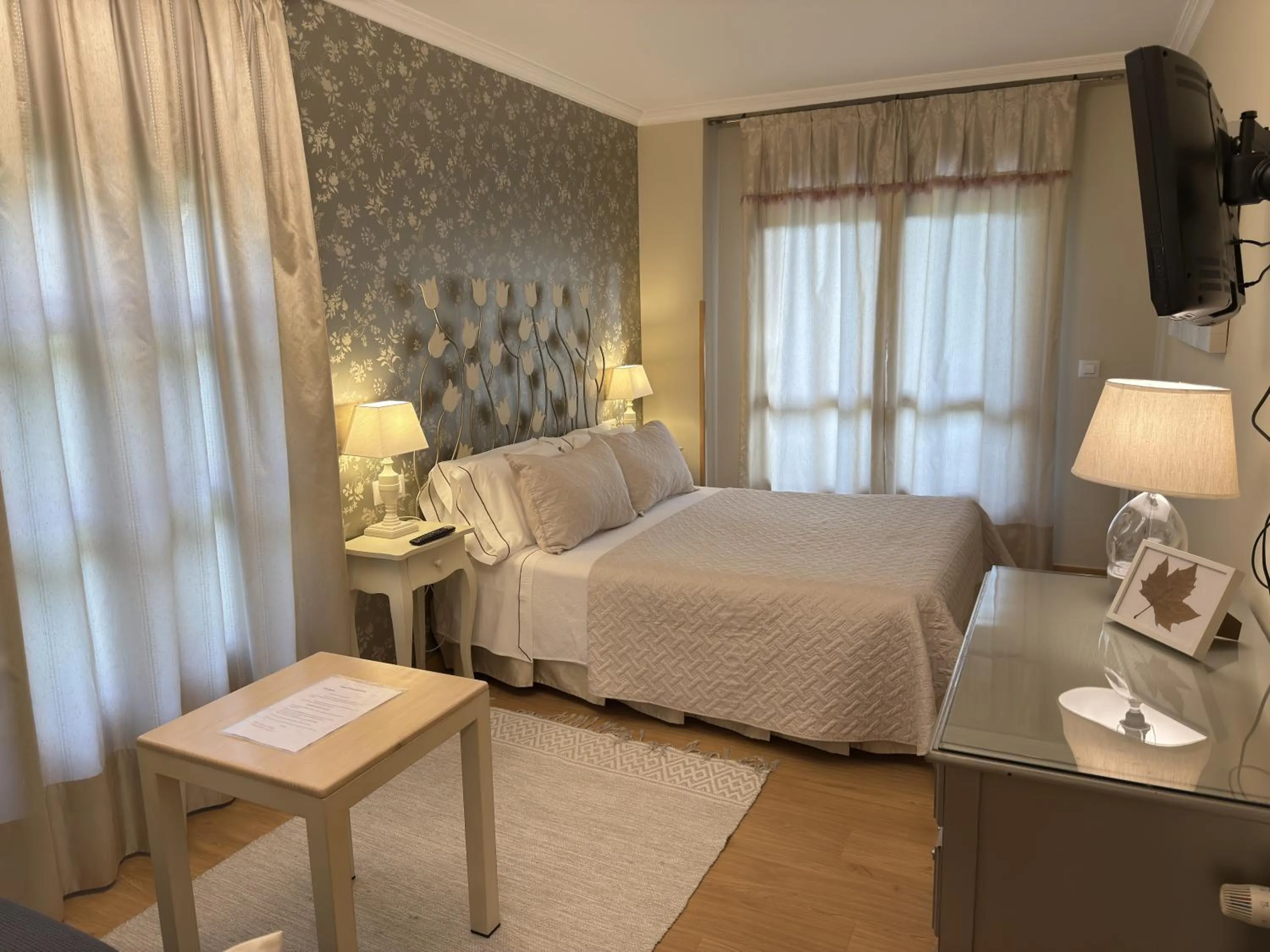 Bed in Posada El Corcal de Liébana