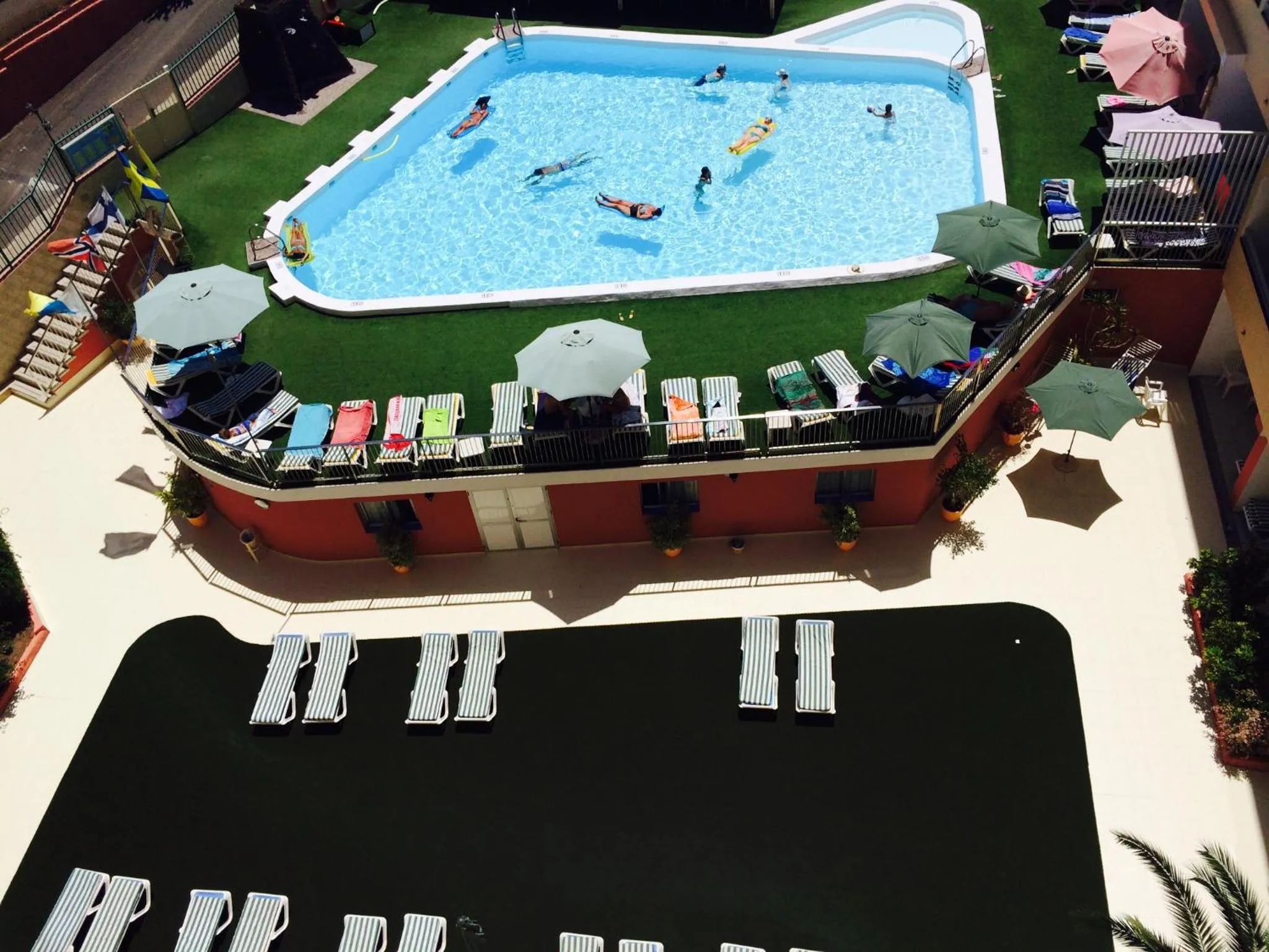 Pool view in Apartamentos Amazonas