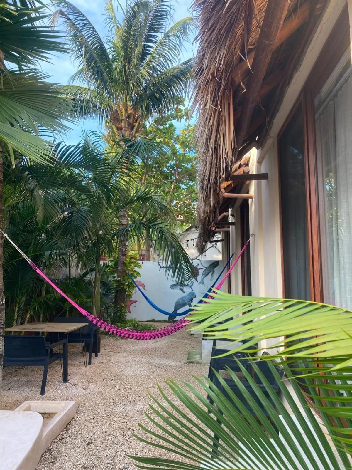 Patio in Hotel Pelecanus Suites Holbox