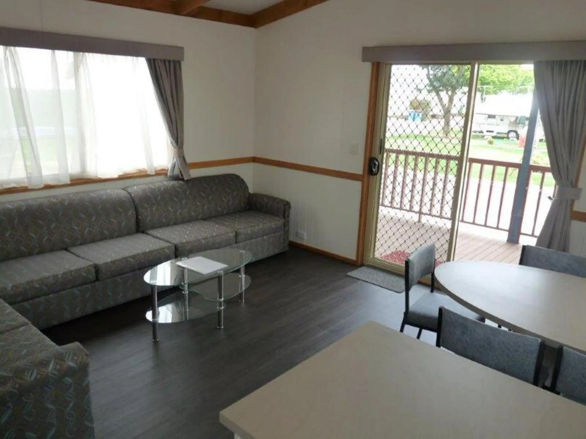 Living room in Wodonga Caravan & Cabin Park