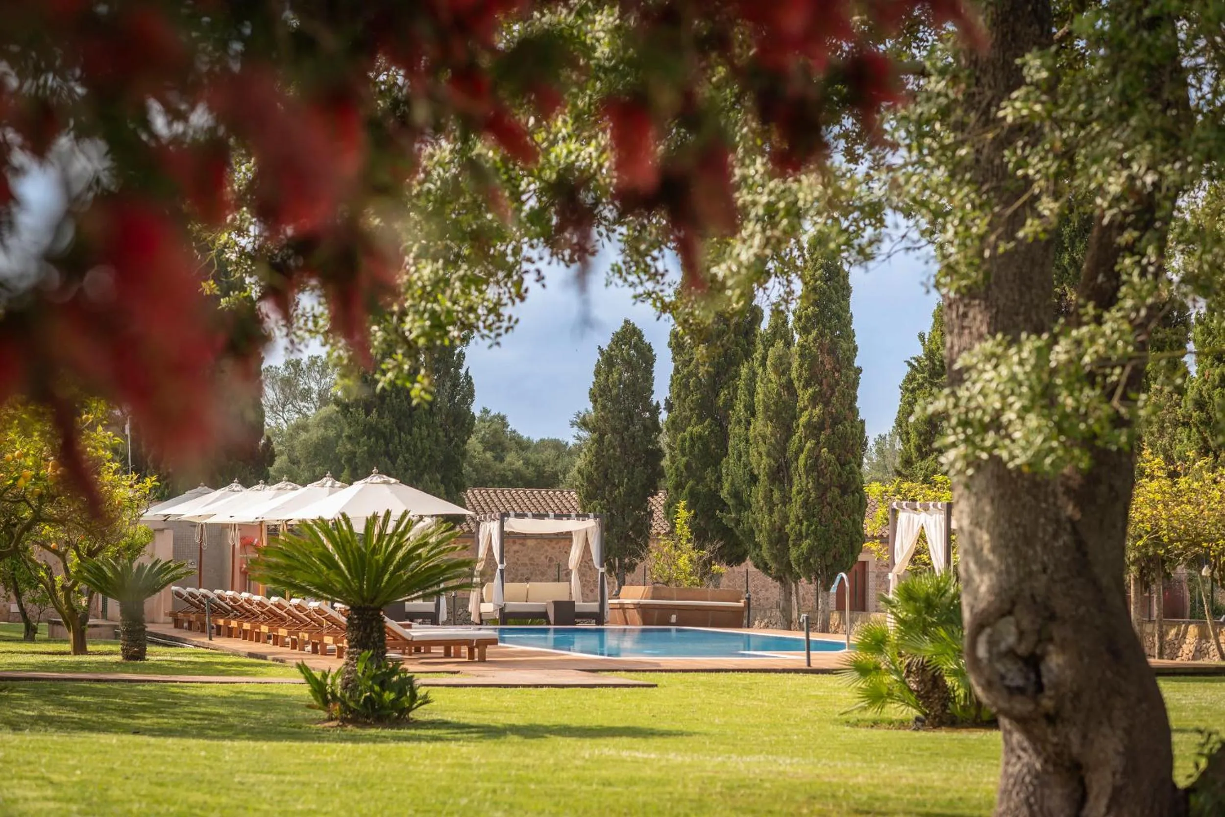 Swimming pool in Finca Son Roig by Valentin