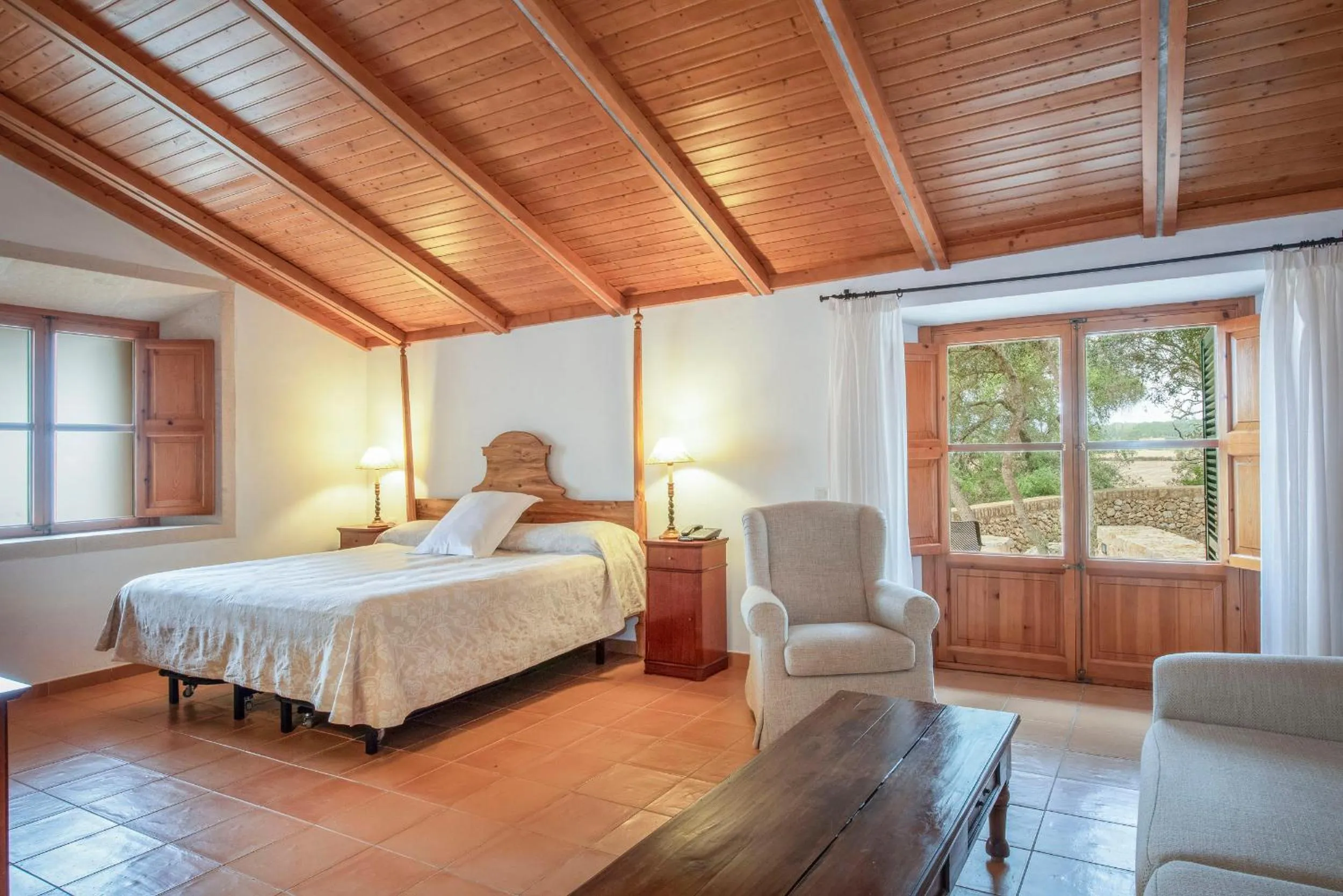 Bedroom, Bed in Finca Son Roig by Valentin