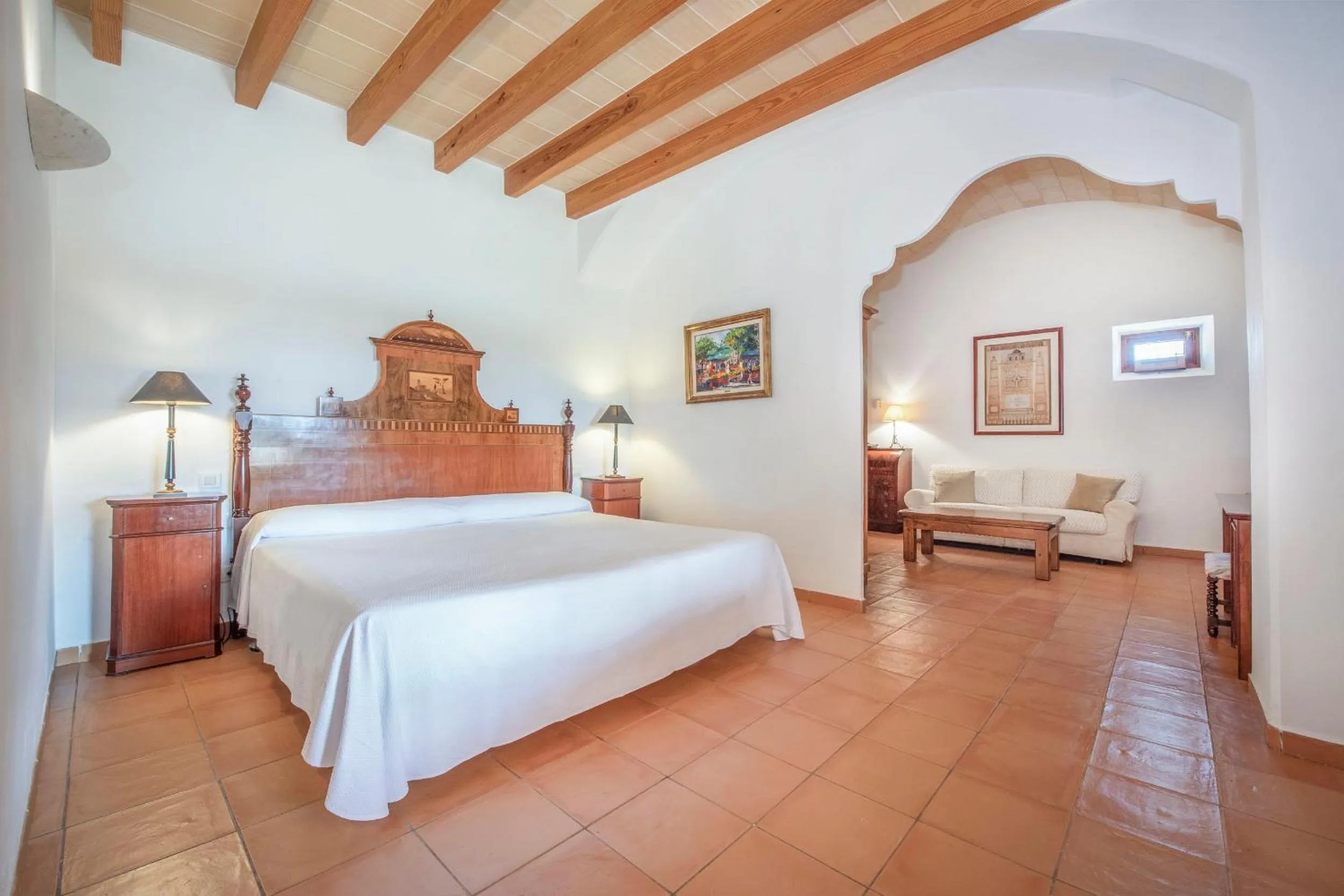 Bedroom, Bed in Finca Son Roig by Valentin