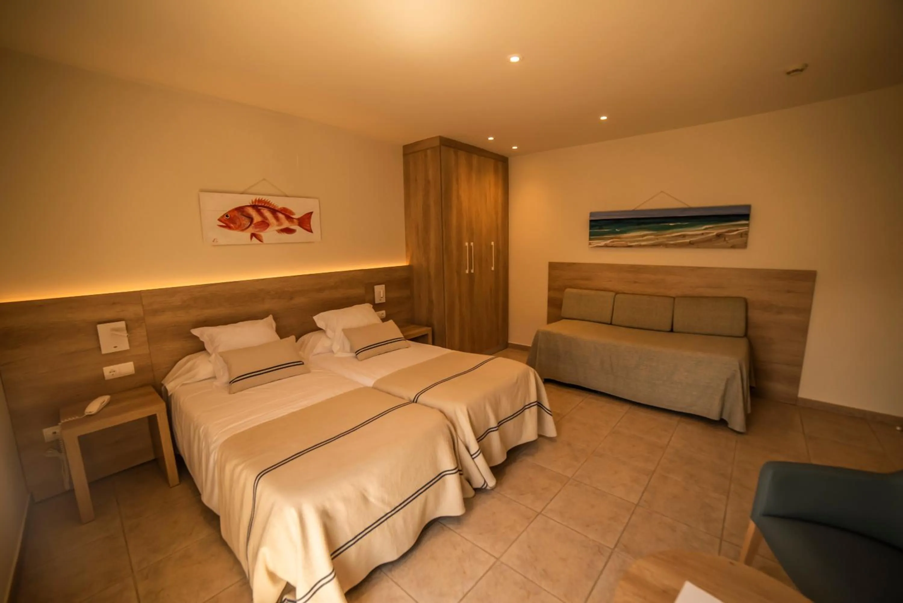 Bed in Hotel Tamariu