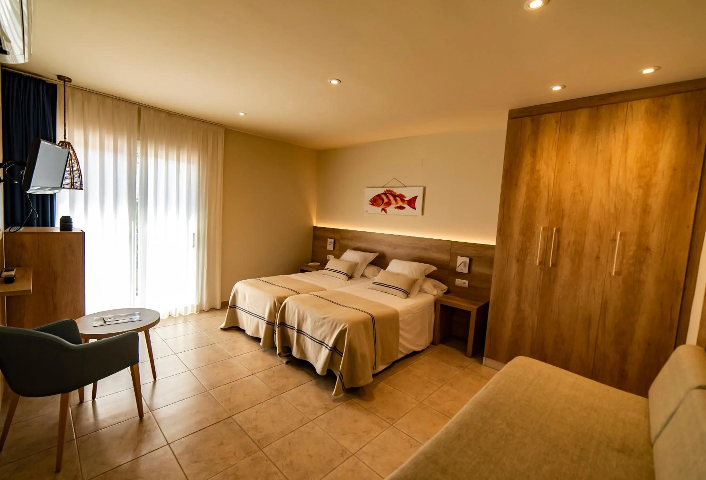 Bed in Hotel Tamariu