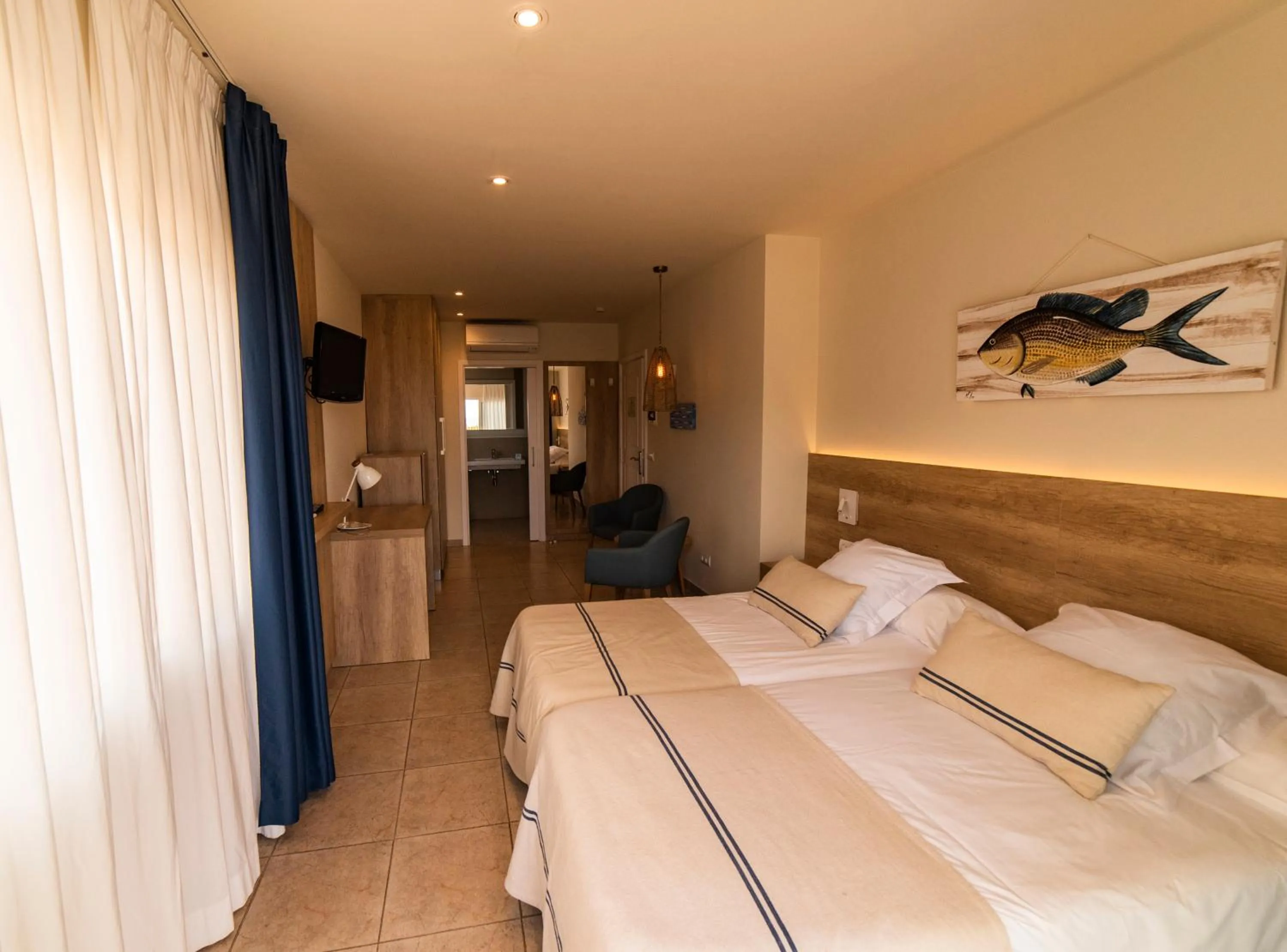 Bed in Hotel Tamariu