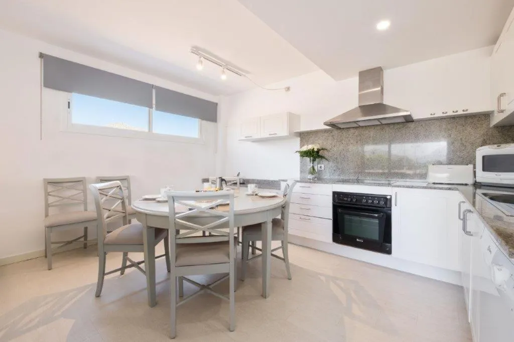 Kitchen or kitchenette in Aparthotel Duva & Spa