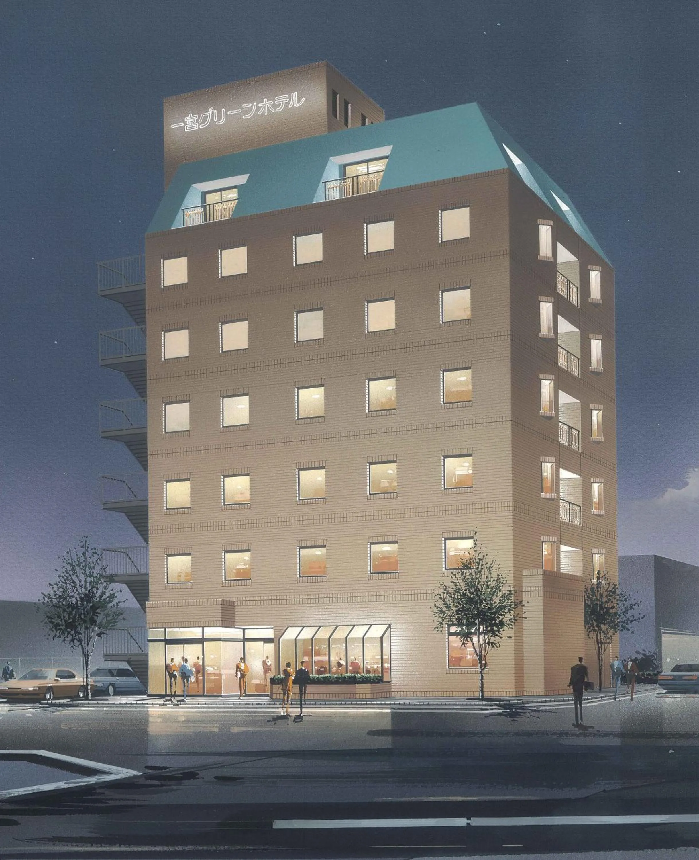 Facade/entrance in Ichinomiya Green Hotel