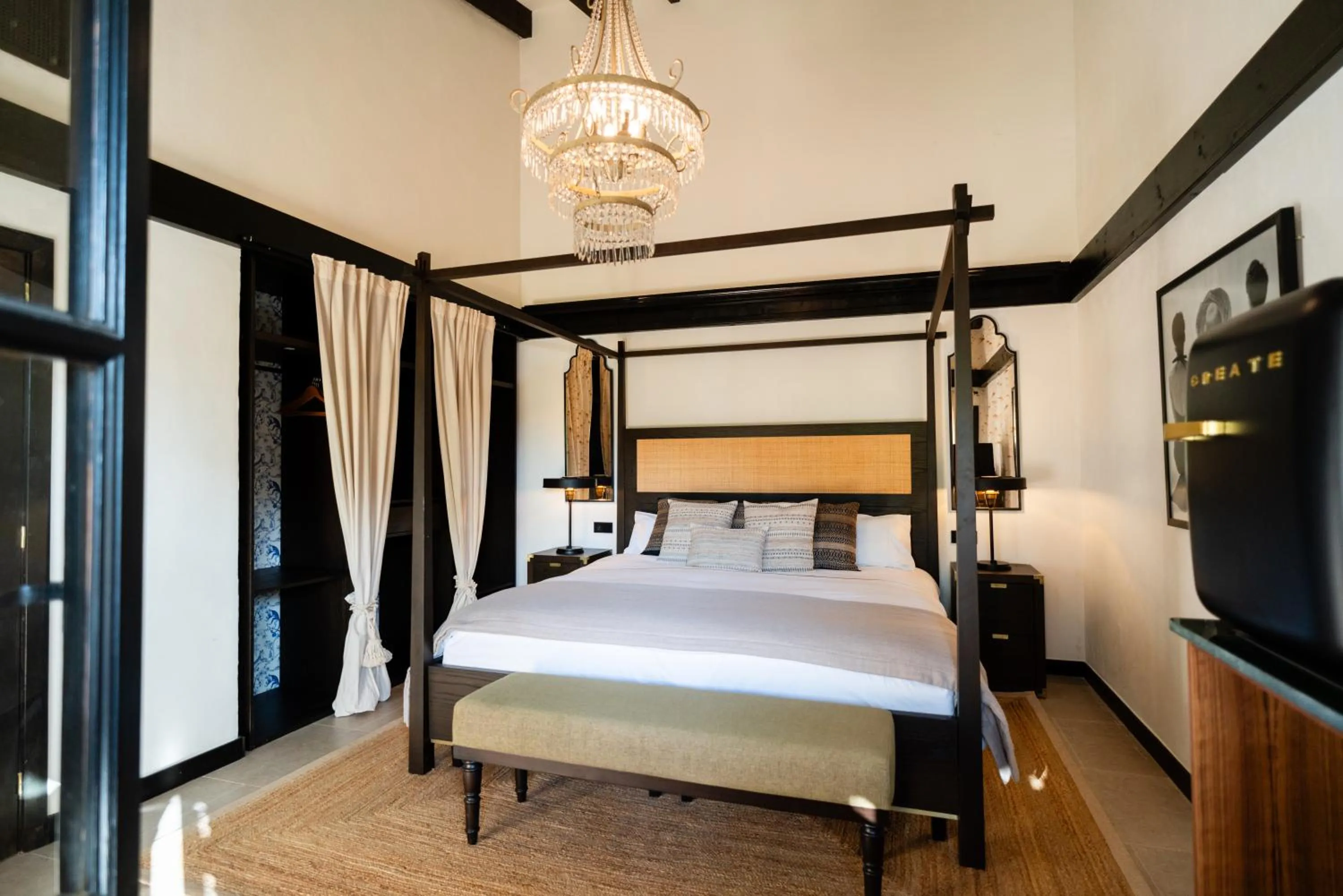 Bedroom, Bed in Hotel Son Molí Country House