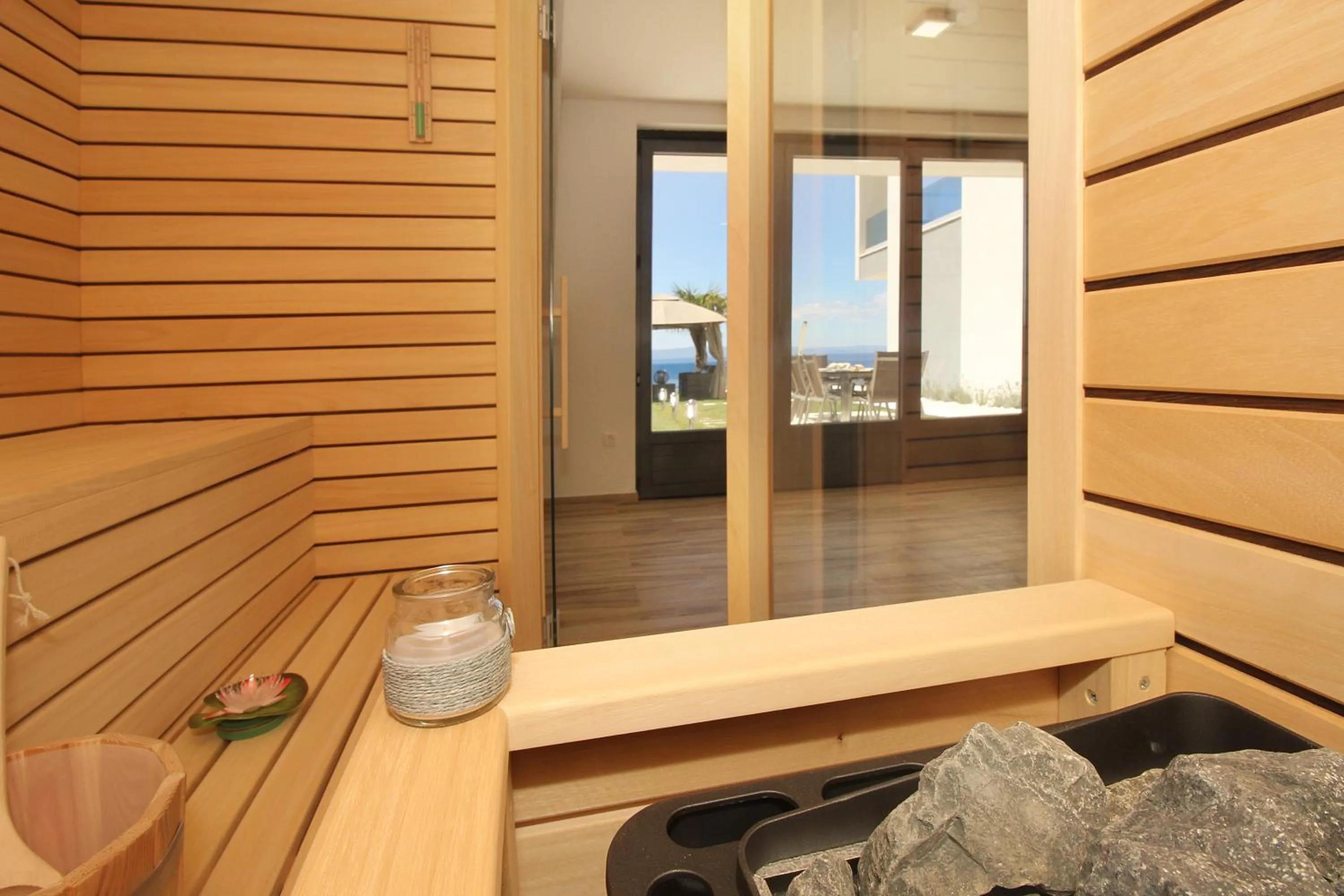 Sauna in Villa Afrodita