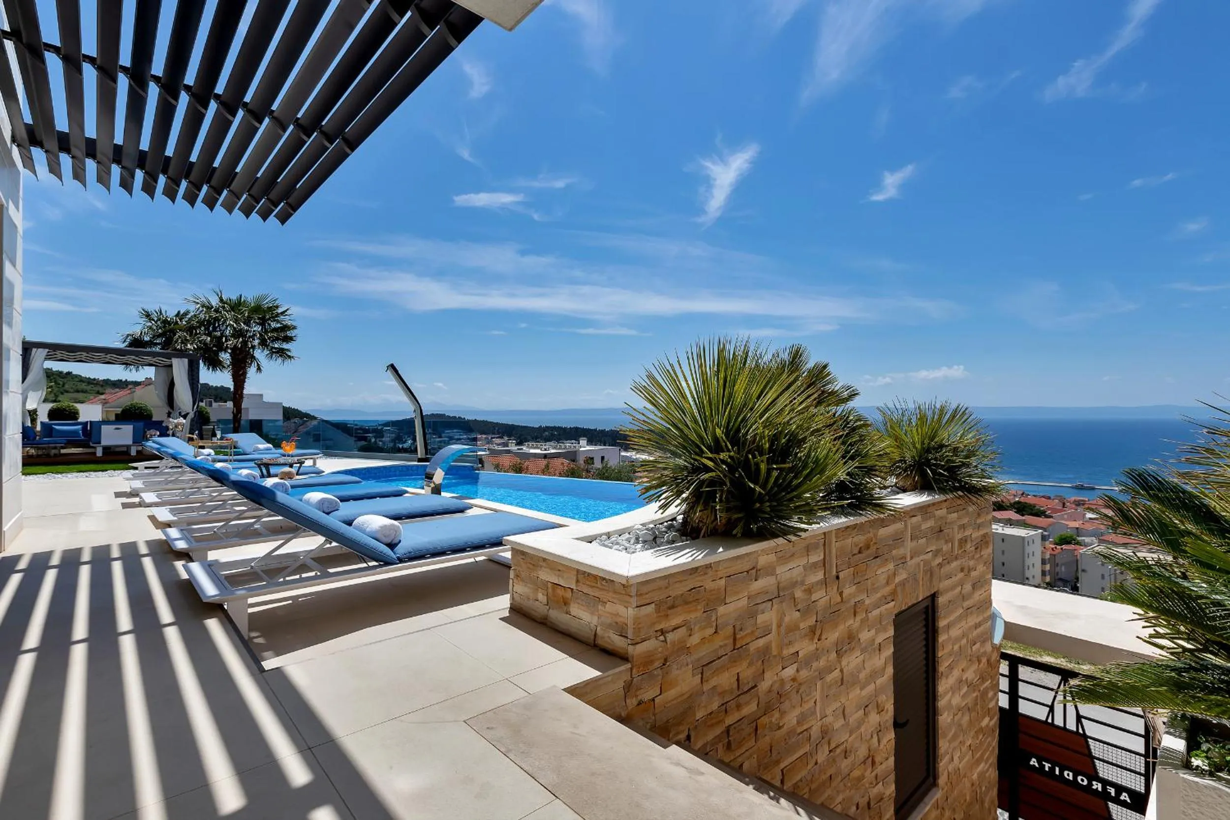 Pool view in Villa Afrodita