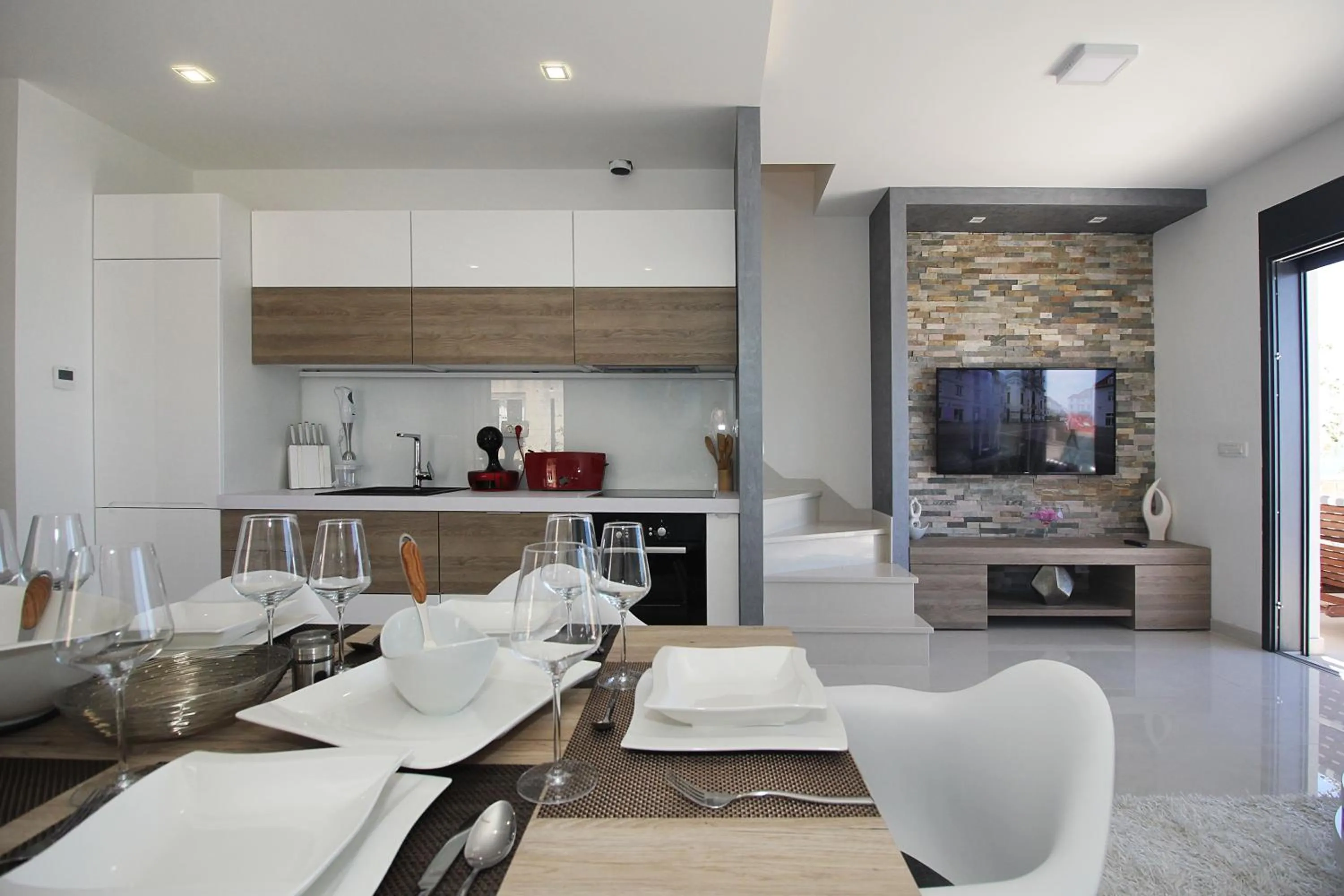 Kitchen or kitchenette in Villa Afrodita