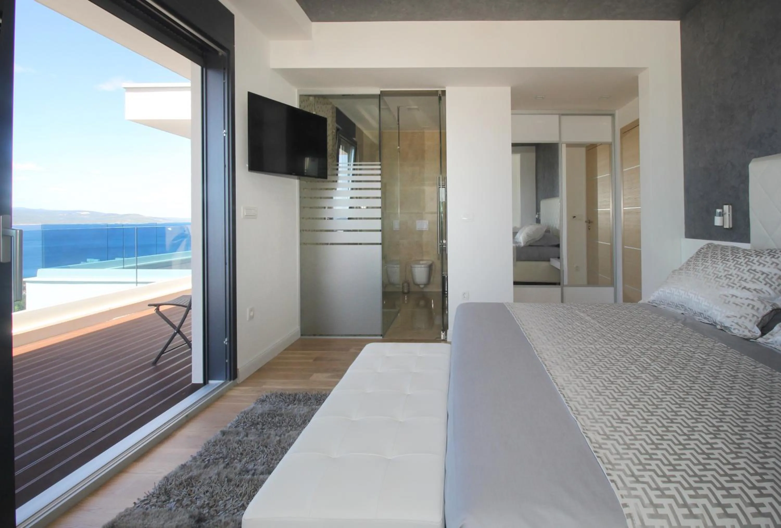 Bedroom, Bed in Villa Afrodita