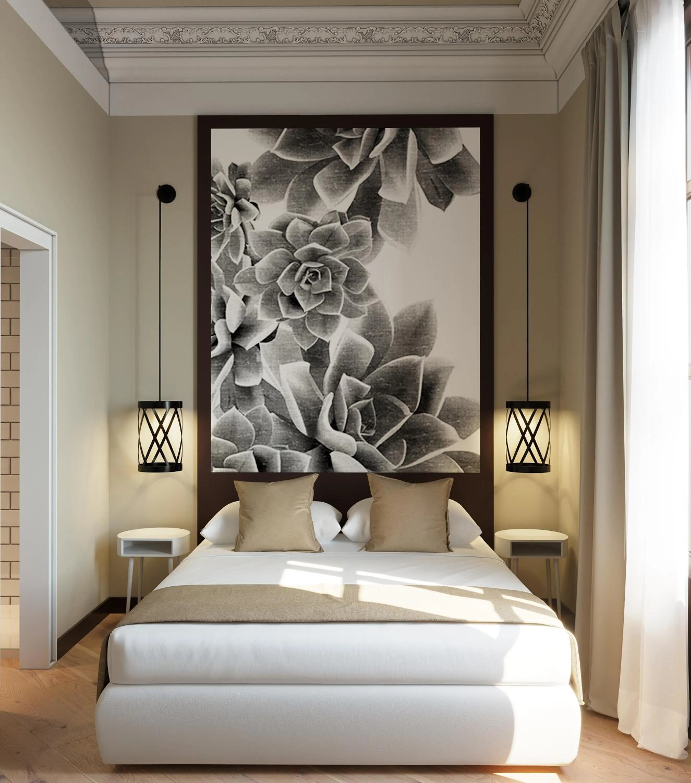 Photo of the whole room, Bed in Hostal Central Barcelona