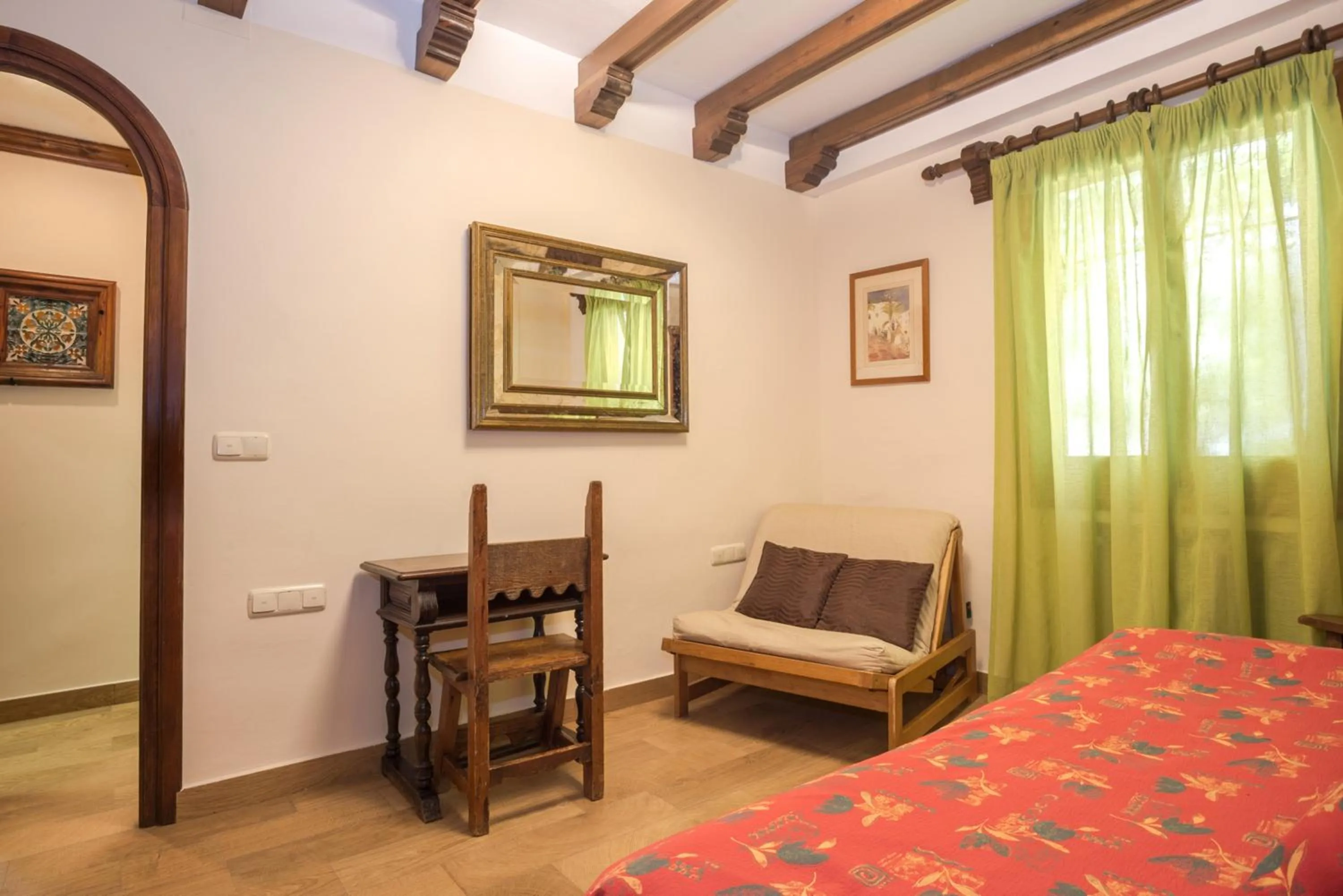 Decorative detail, Bed in Hotel América