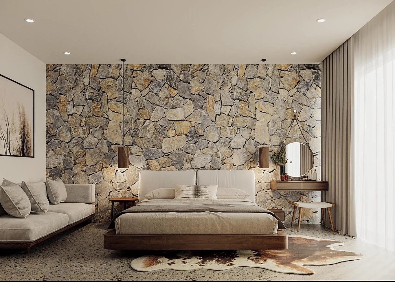 Bedroom, Bed in Thung Nham Resort