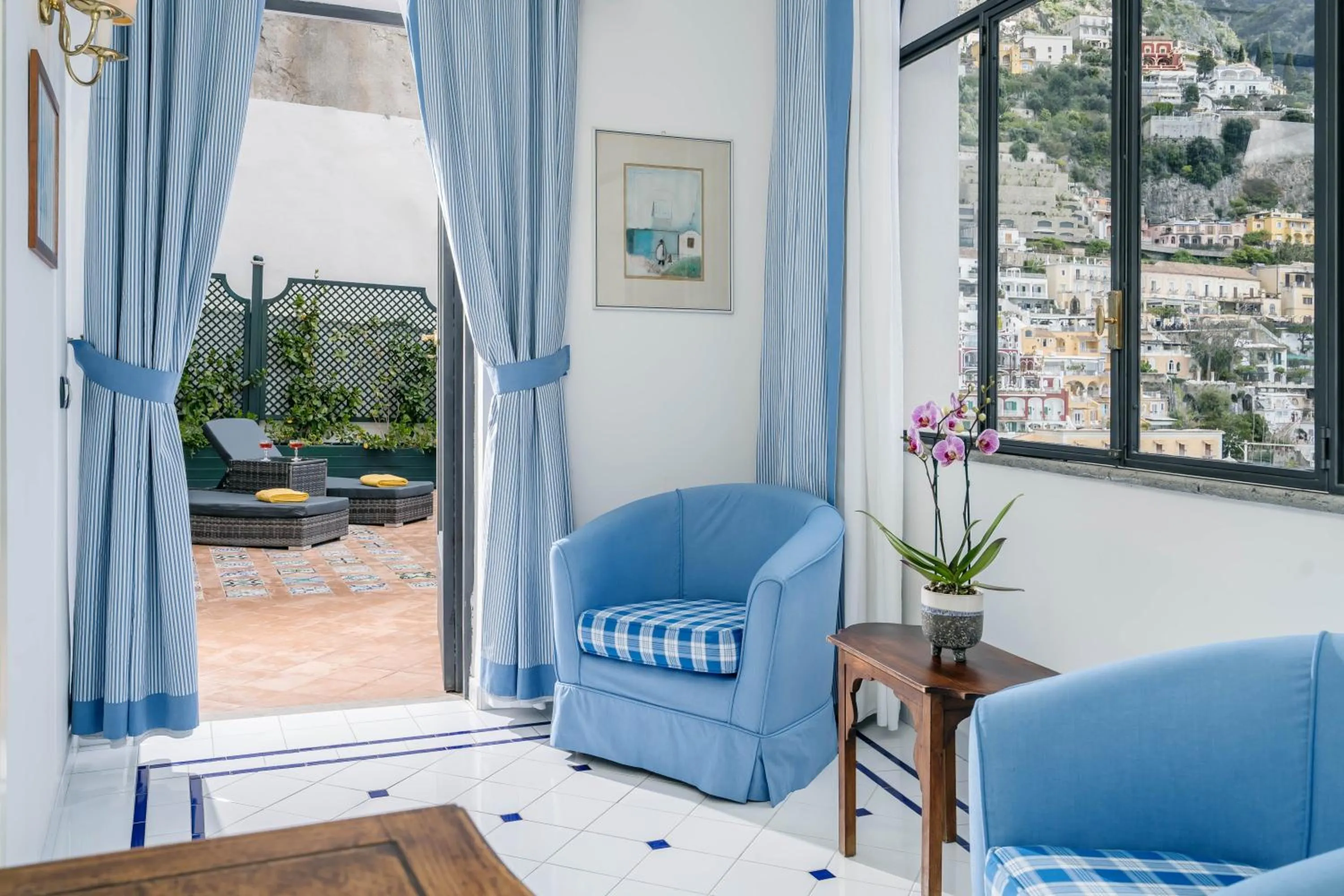 Living room in Albergo Miramare Positano