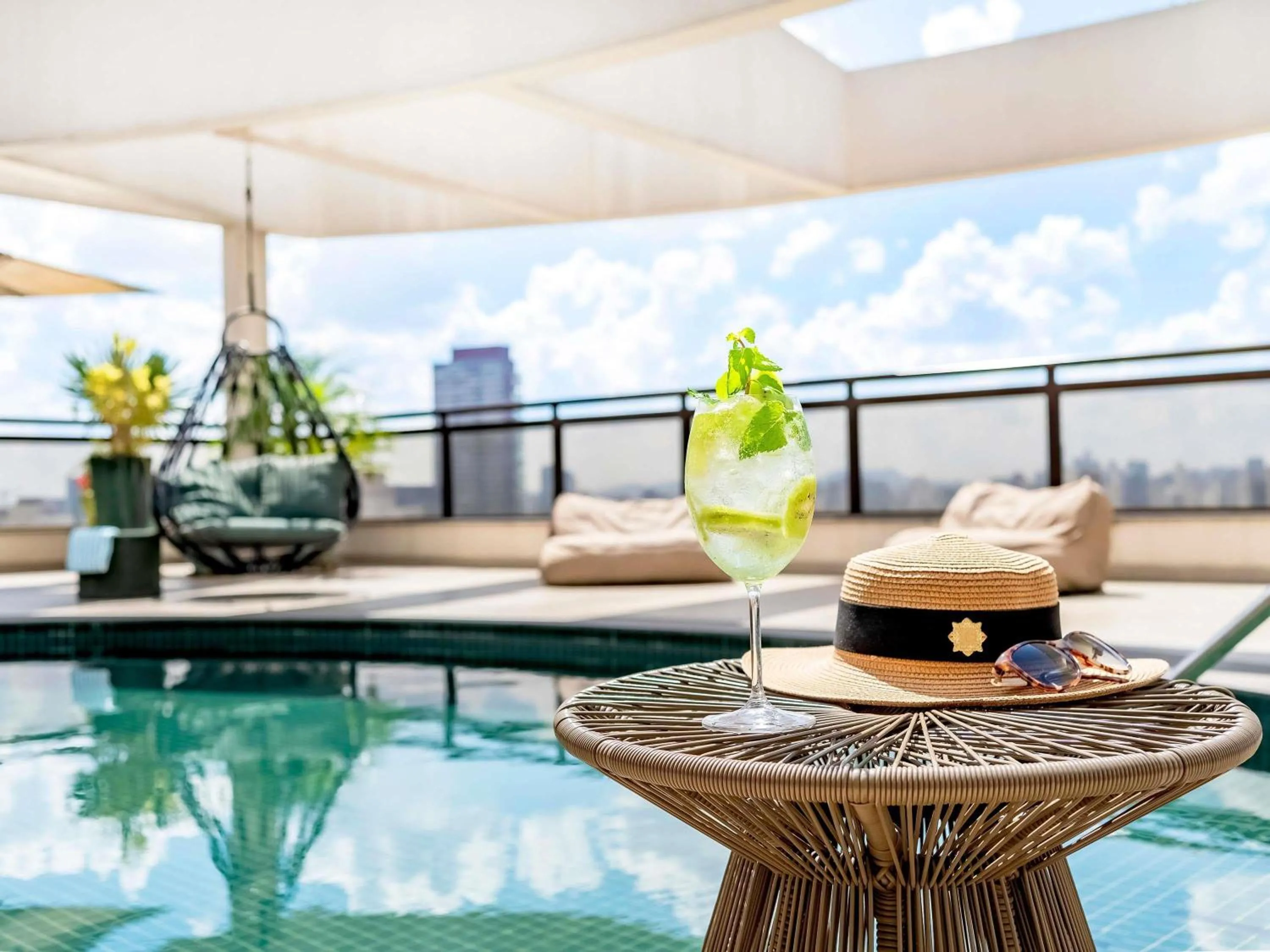 Pool view in Grand Mercure SP Itaim Bibi