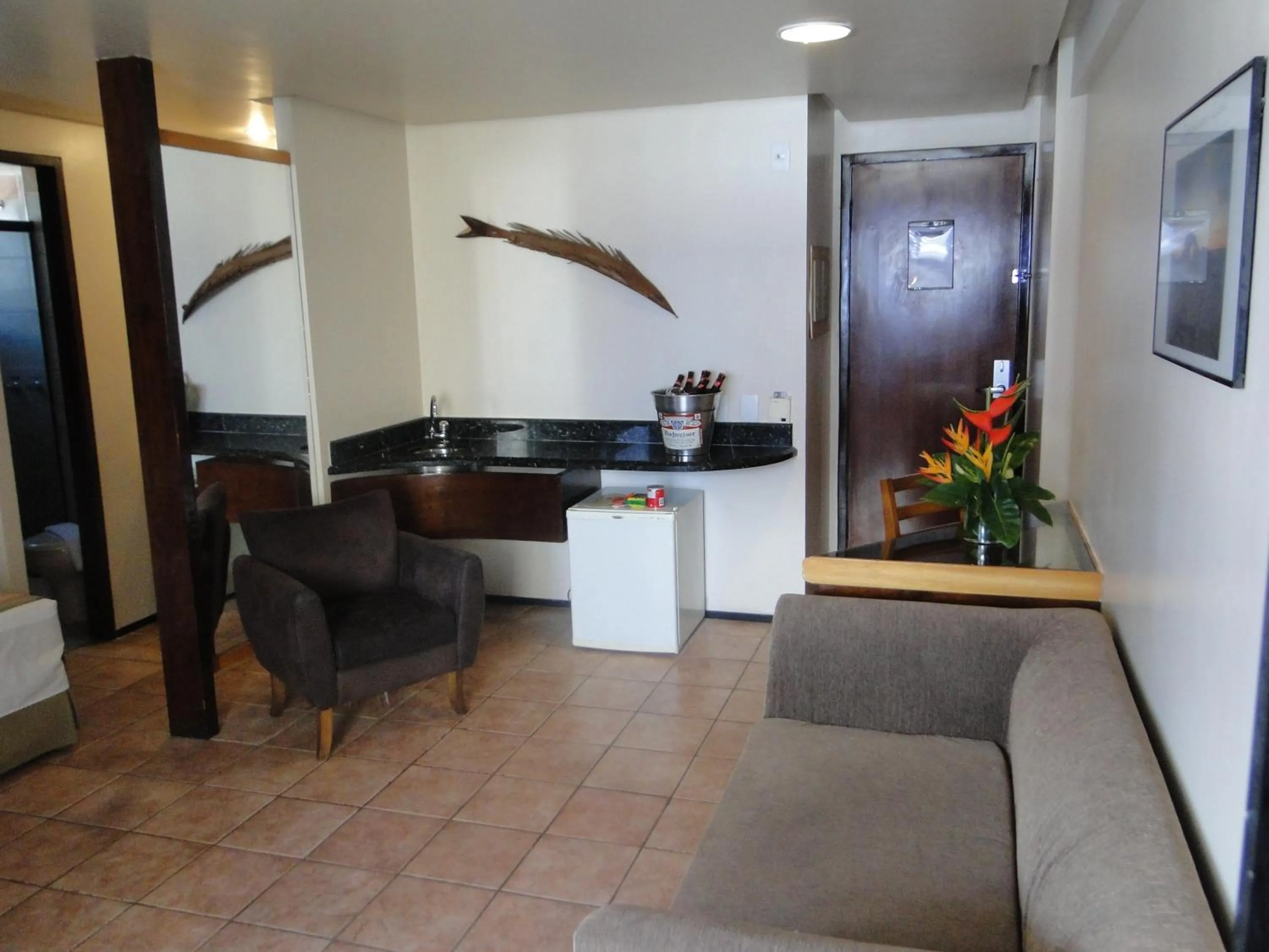 Bed in Plaza Praia Suítes