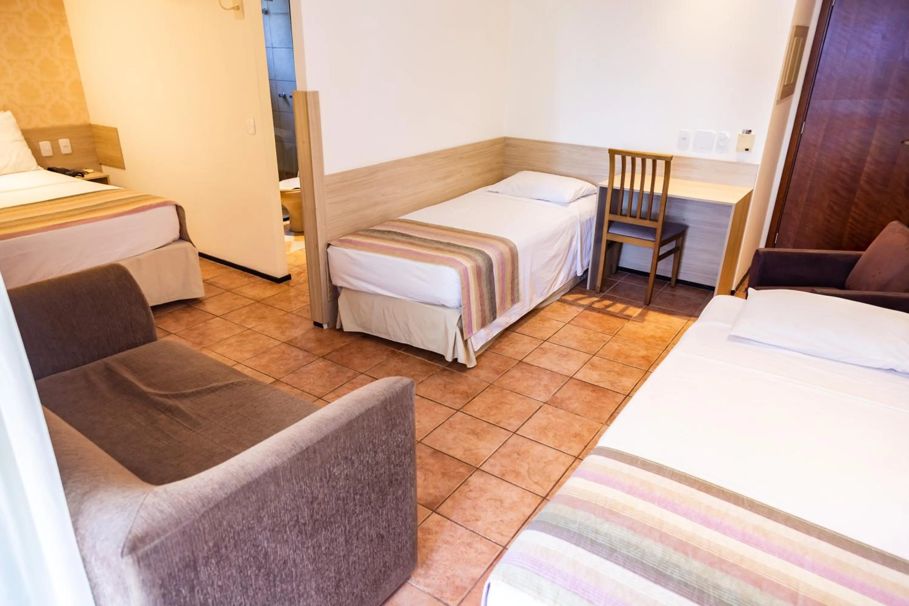 Bed in Plaza Praia Suítes