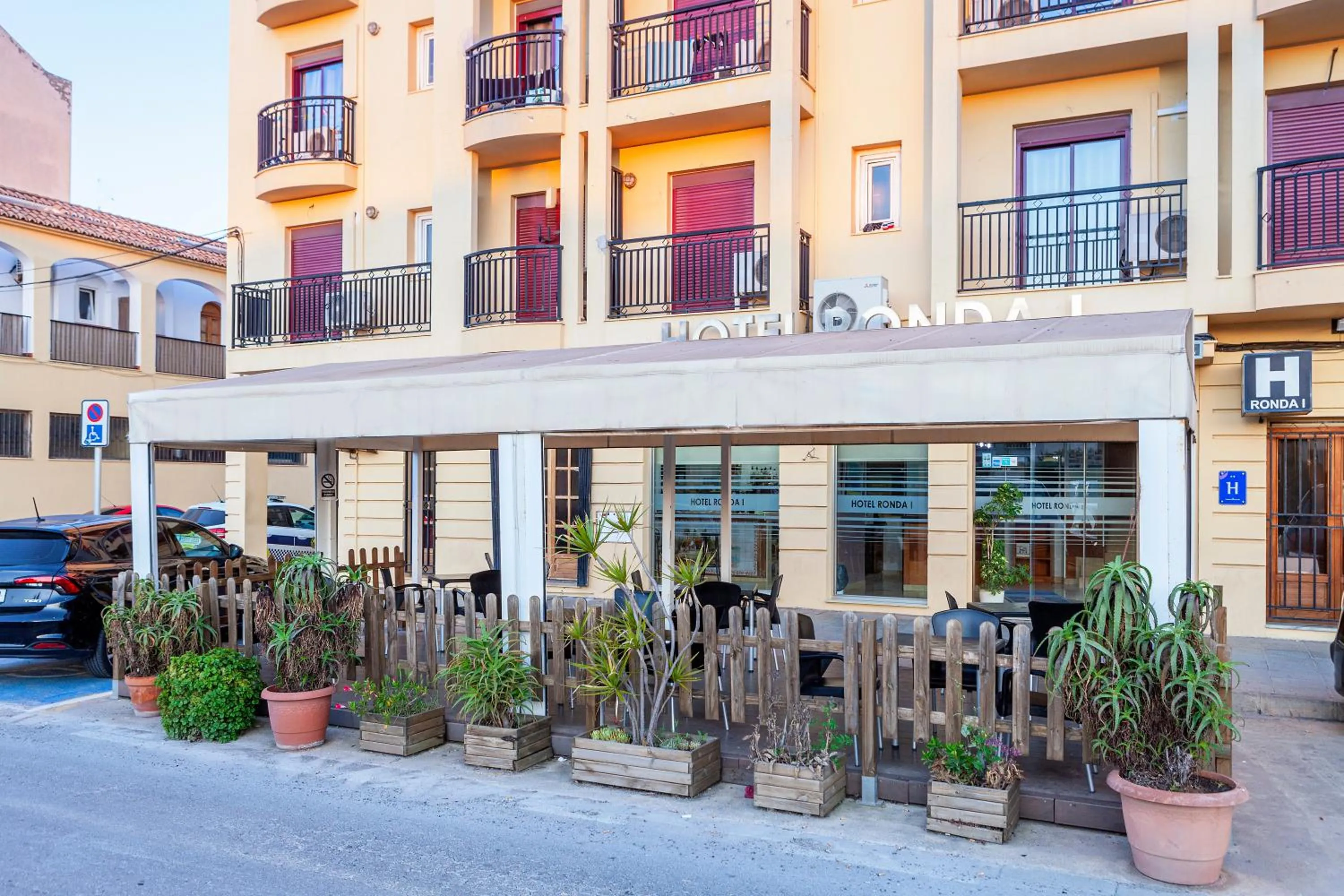 Balcony/Terrace in Hotel Olympia Ronda I