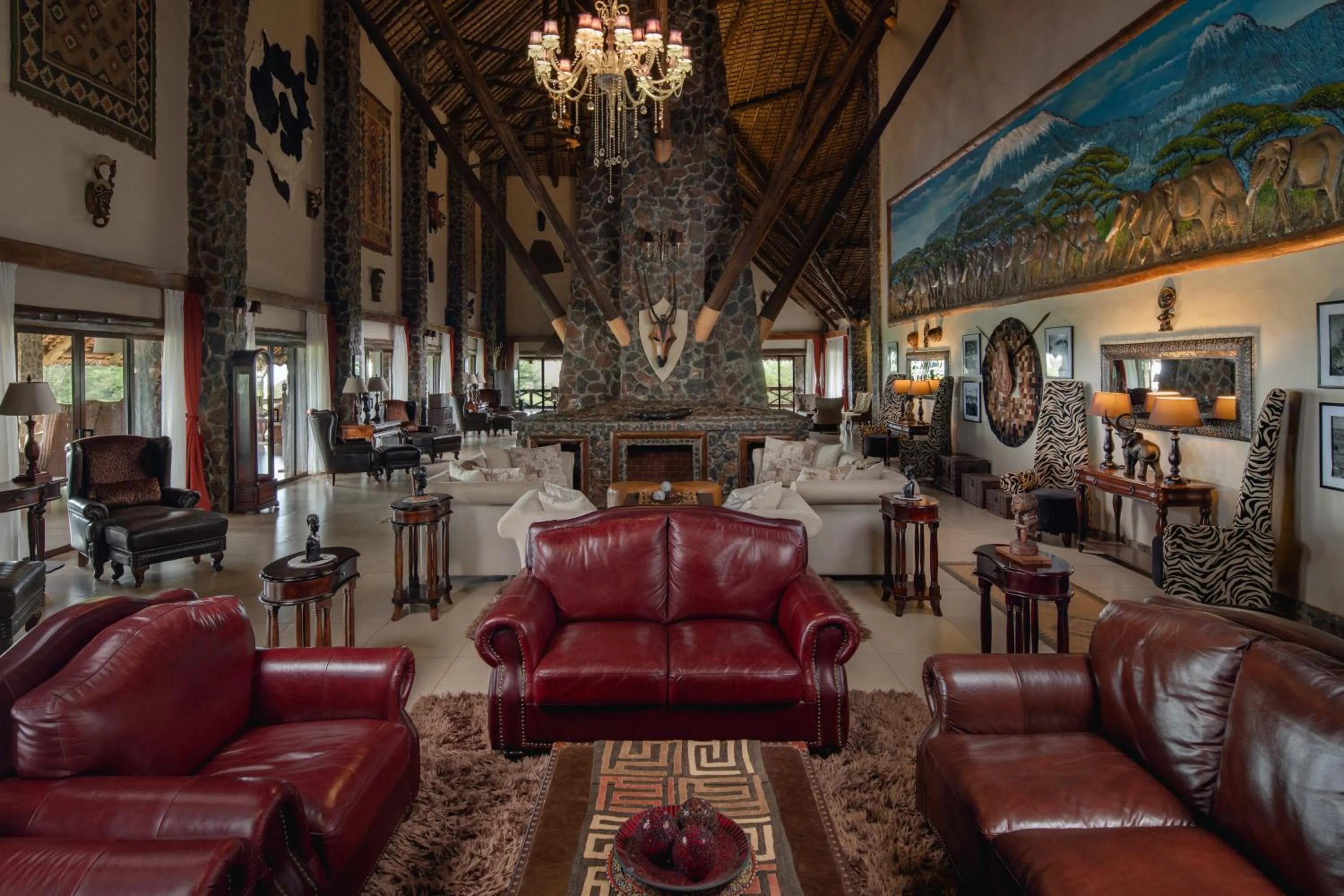 Seating area in Lake Manyara Kilimamoja Lodge