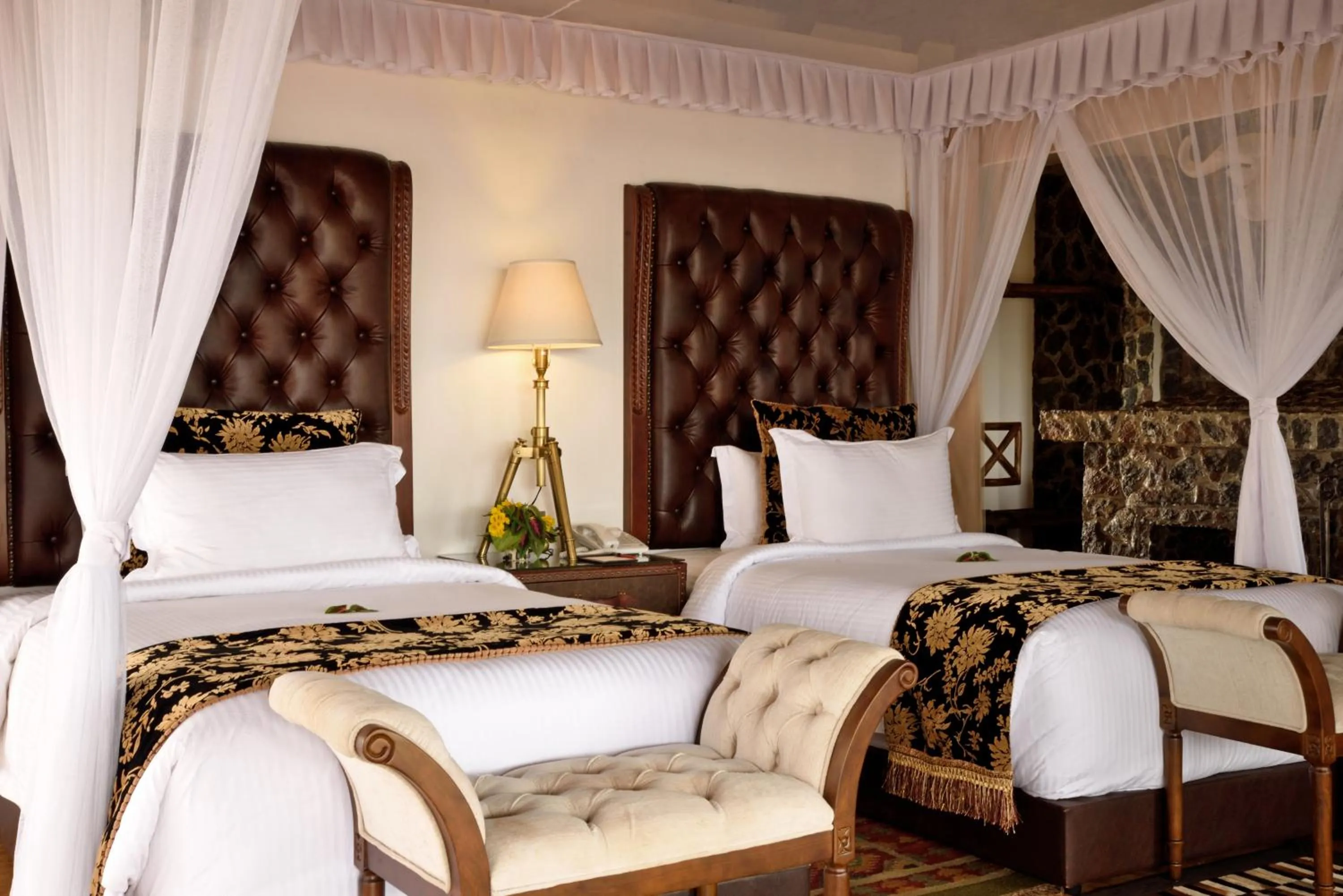 Bed in Lake Manyara Kilimamoja Lodge