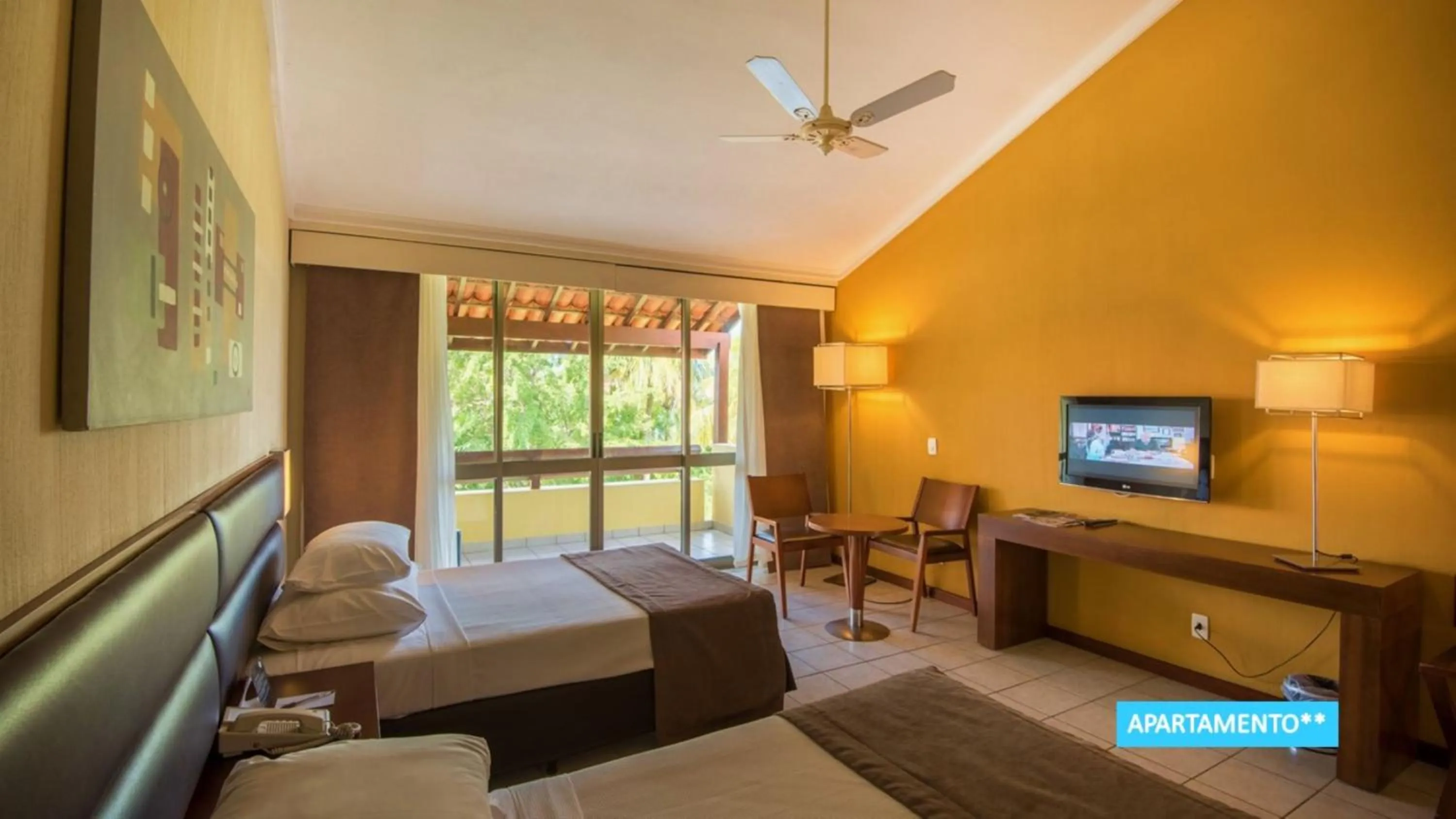 Balcony/Terrace, Bed in Vila Galé Cabo - All Inclusive