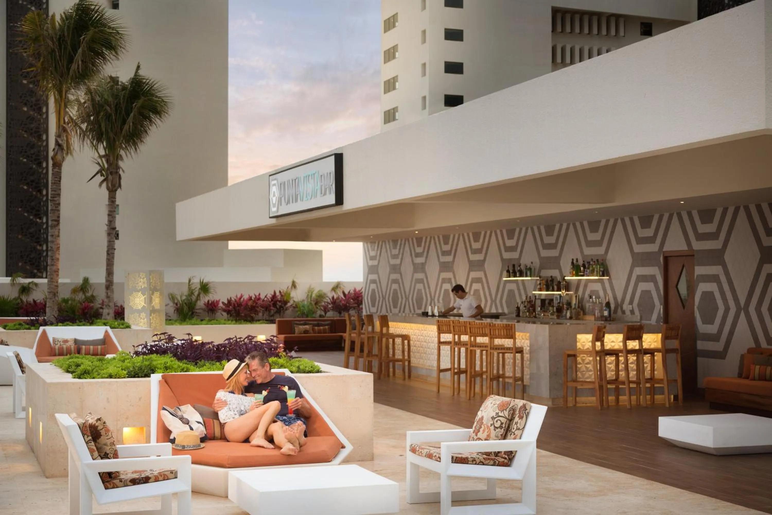 Seating area in Turquoize at Hyatt Ziva Cancun - Adults Only - All Inclusive