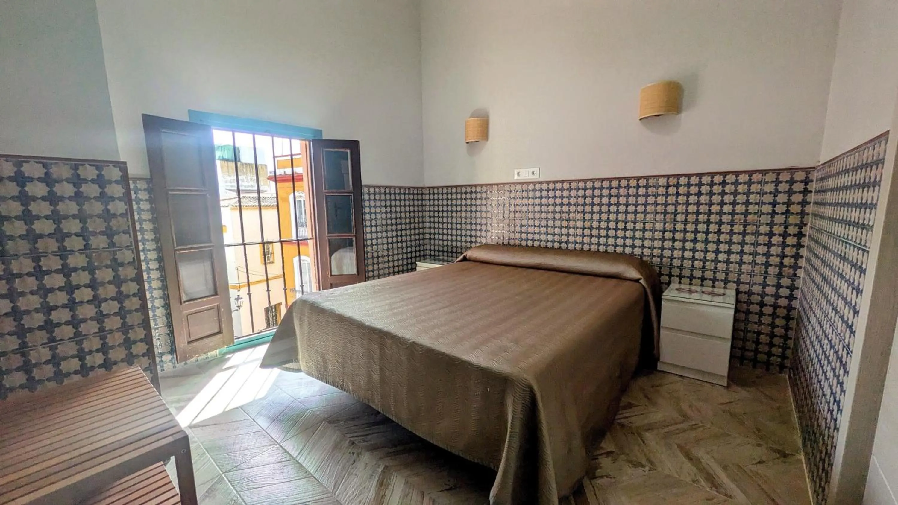 Decorative detail, Bed in Hotel Patio de las Cruces