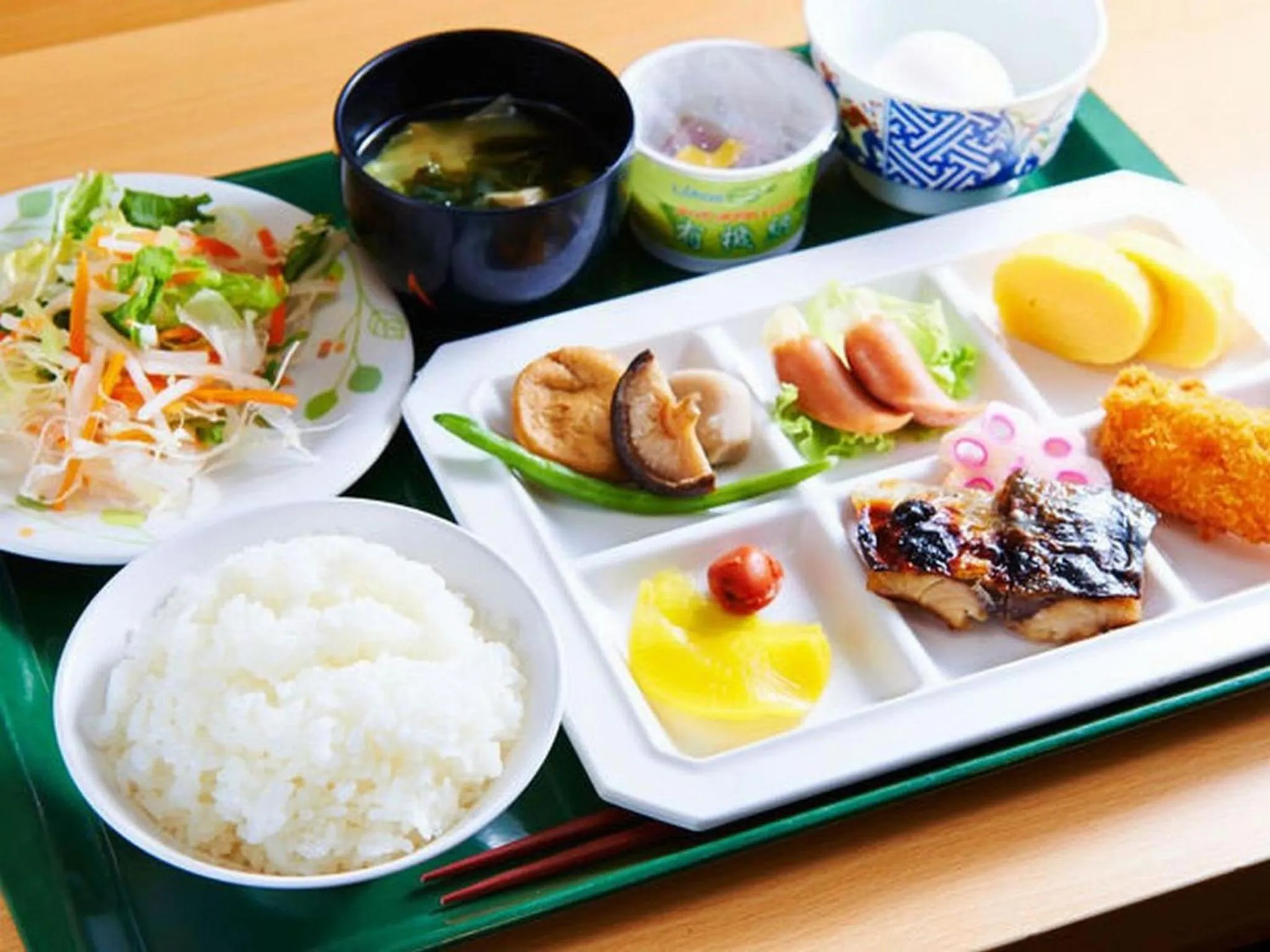 Buffet breakfast in Super Hotel Minamata