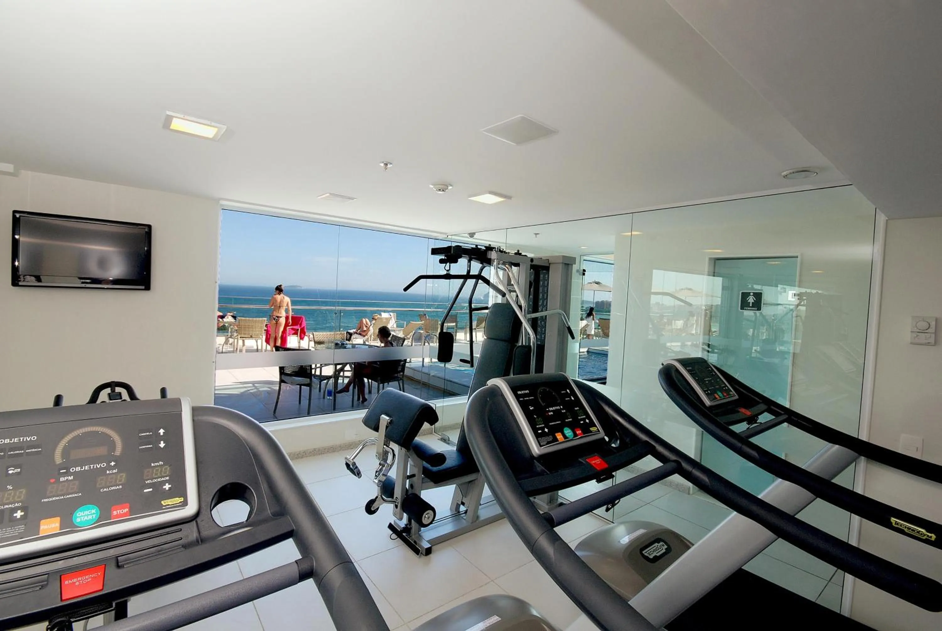 Fitness centre/facilities in Arena Copacabana Hotel