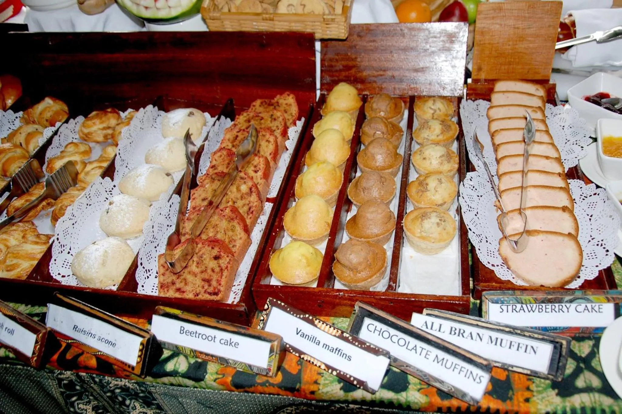 Buffet breakfast in Lake Kivu Serena Hotel