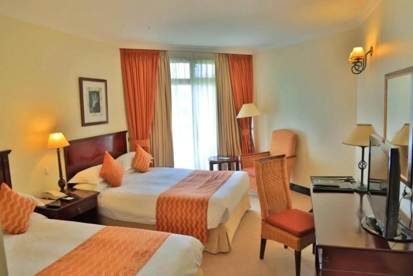 Bed in Lake Kivu Serena Hotel