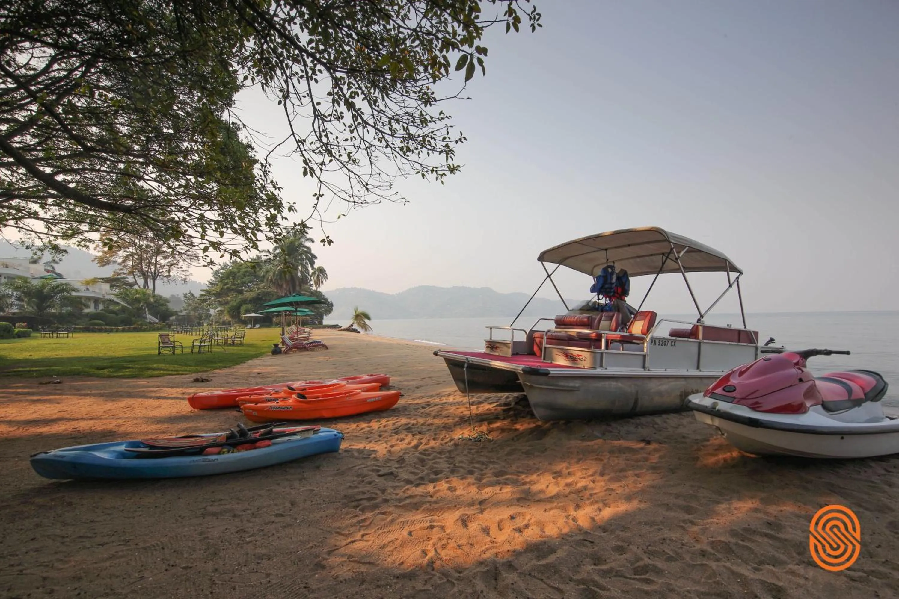 Beach in Lake Kivu Serena Hotel