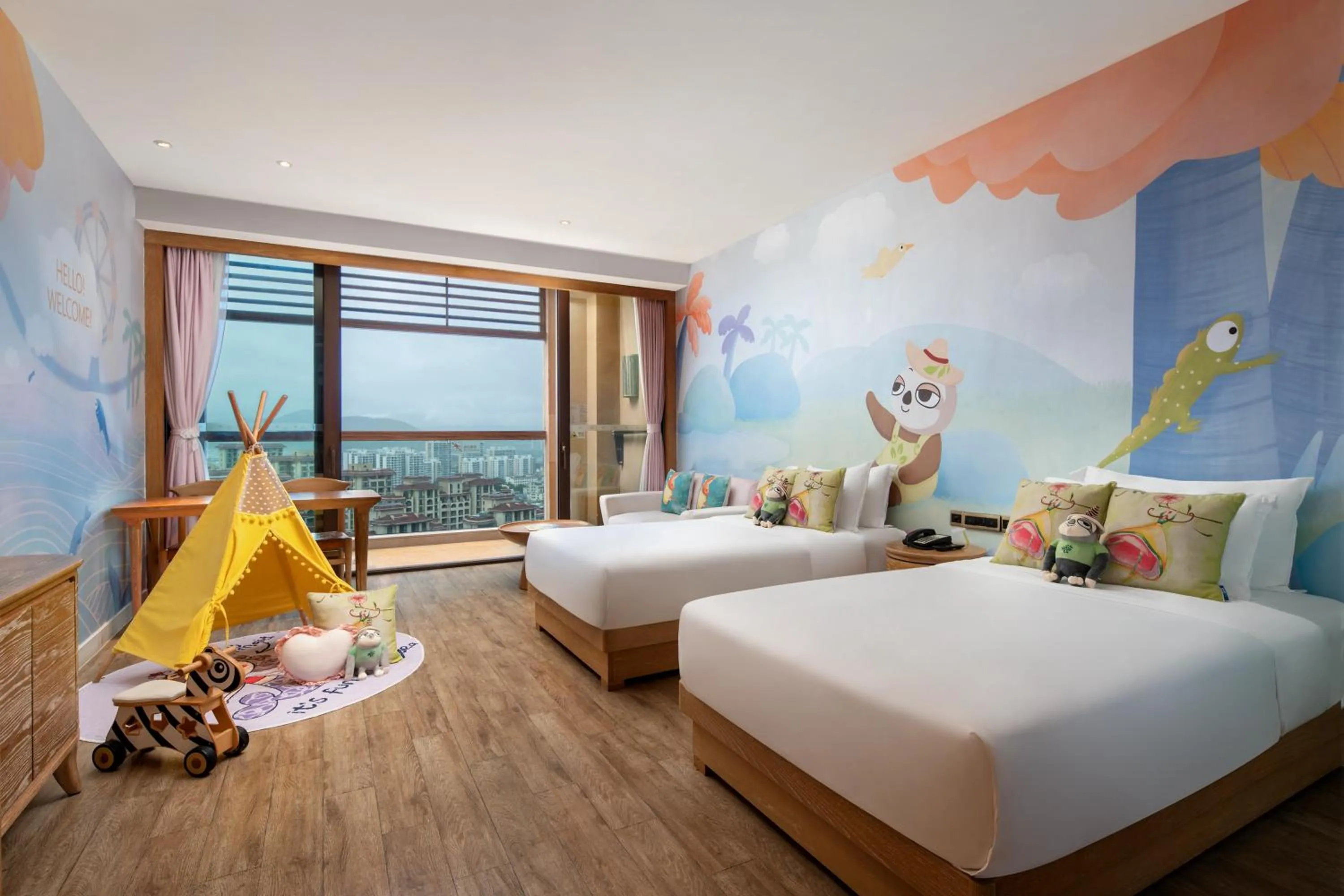 Bedroom, Bed in Mangrove Tree Resort World Sanya Bay -Elader Palm Tower