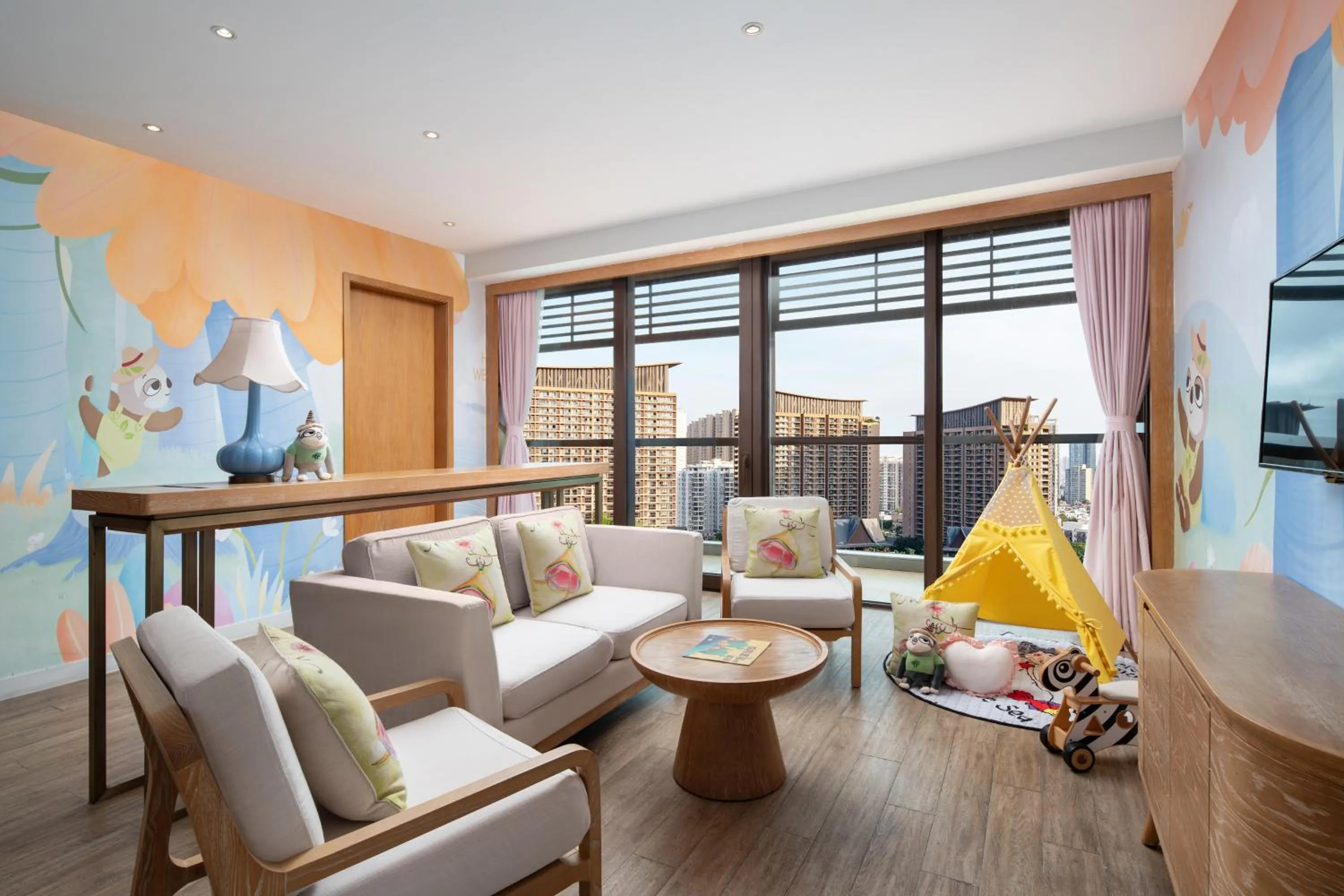 Living room in Mangrove Tree Resort World Sanya Bay -Elader Palm Tower