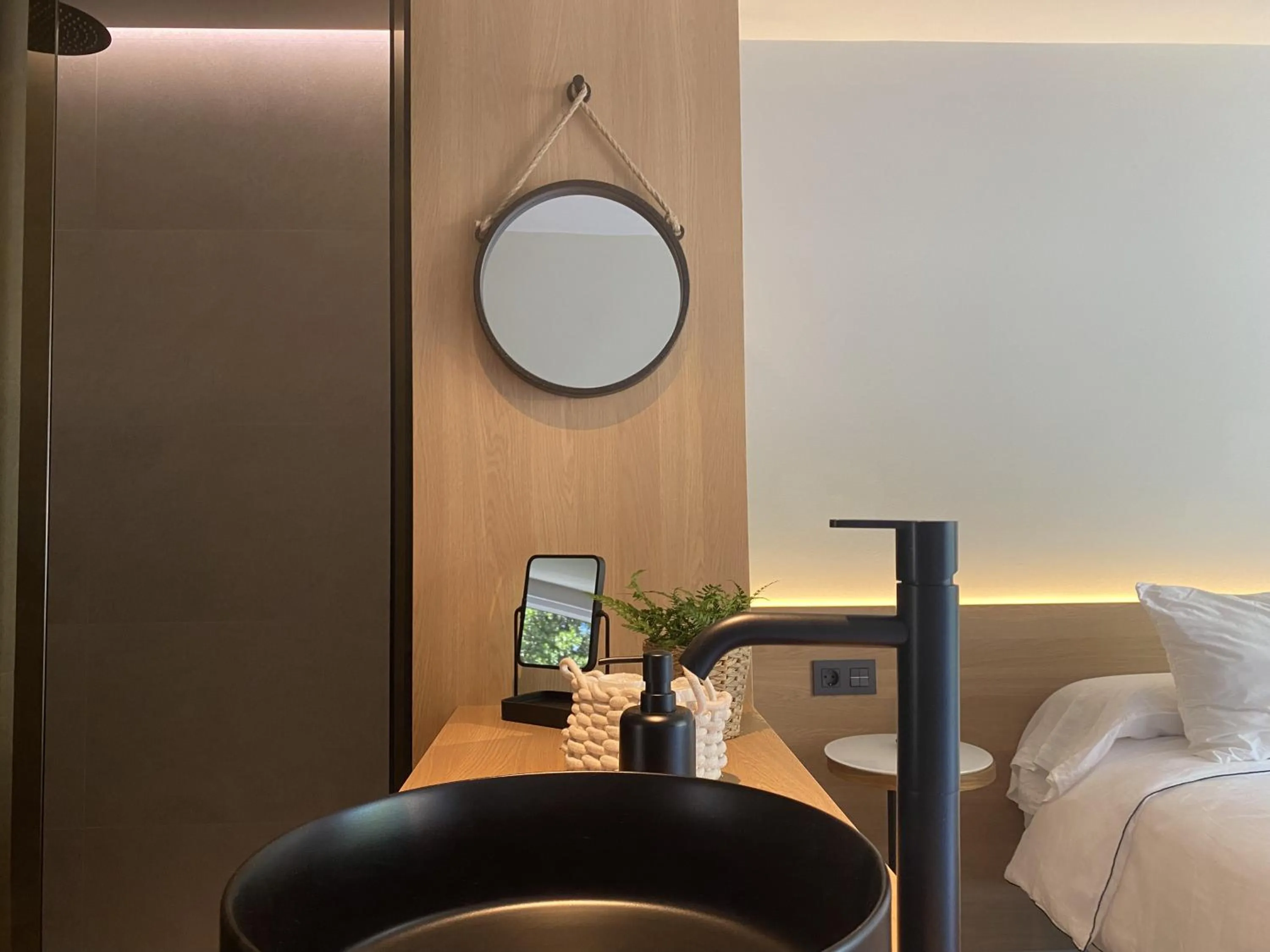 Decorative detail, Bed in Hotel Farsund