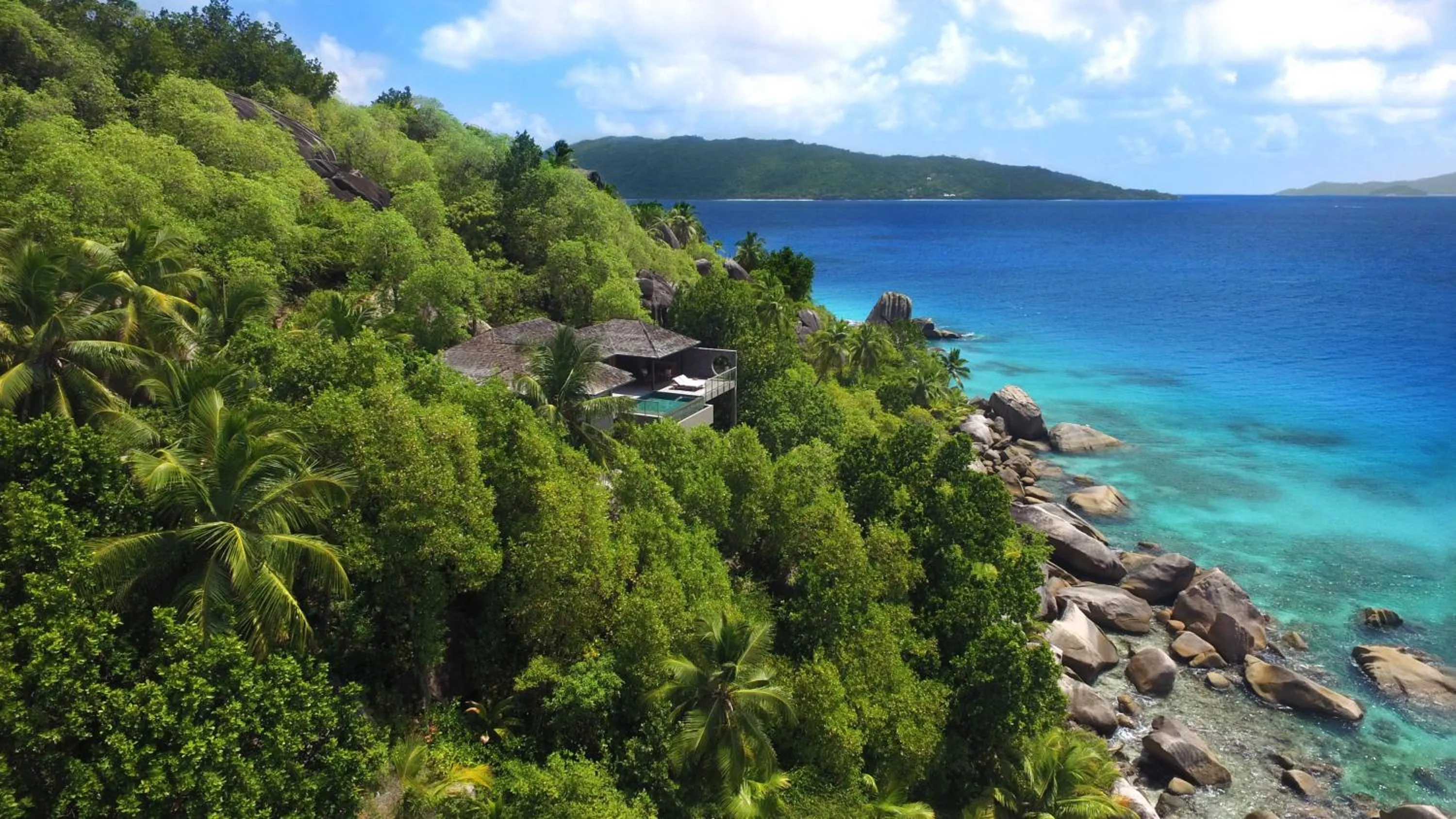 Natural landscape in Six Senses Zil Pasyon, Seychelles