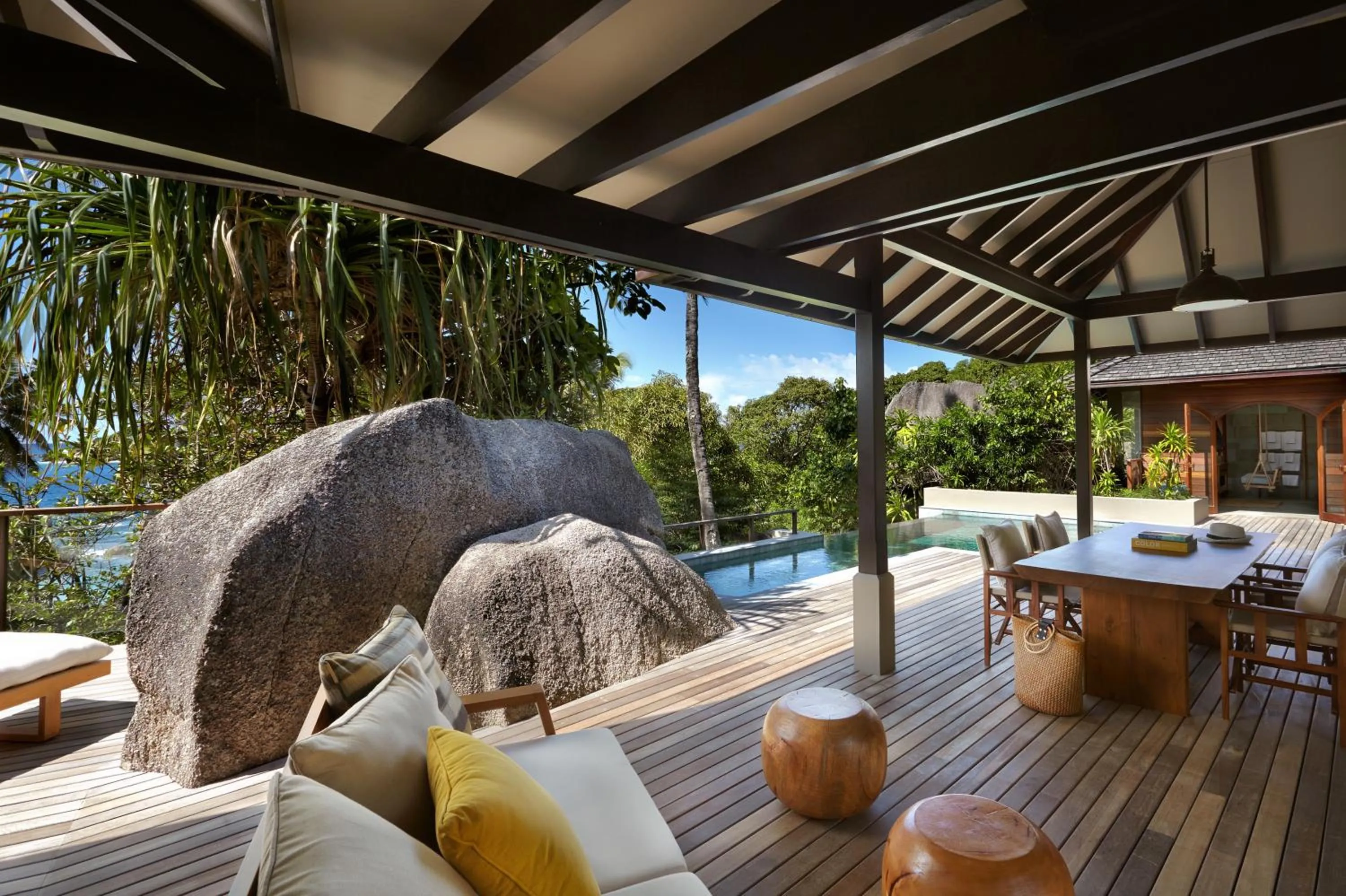 Balcony/Terrace in Six Senses Zil Pasyon, Seychelles