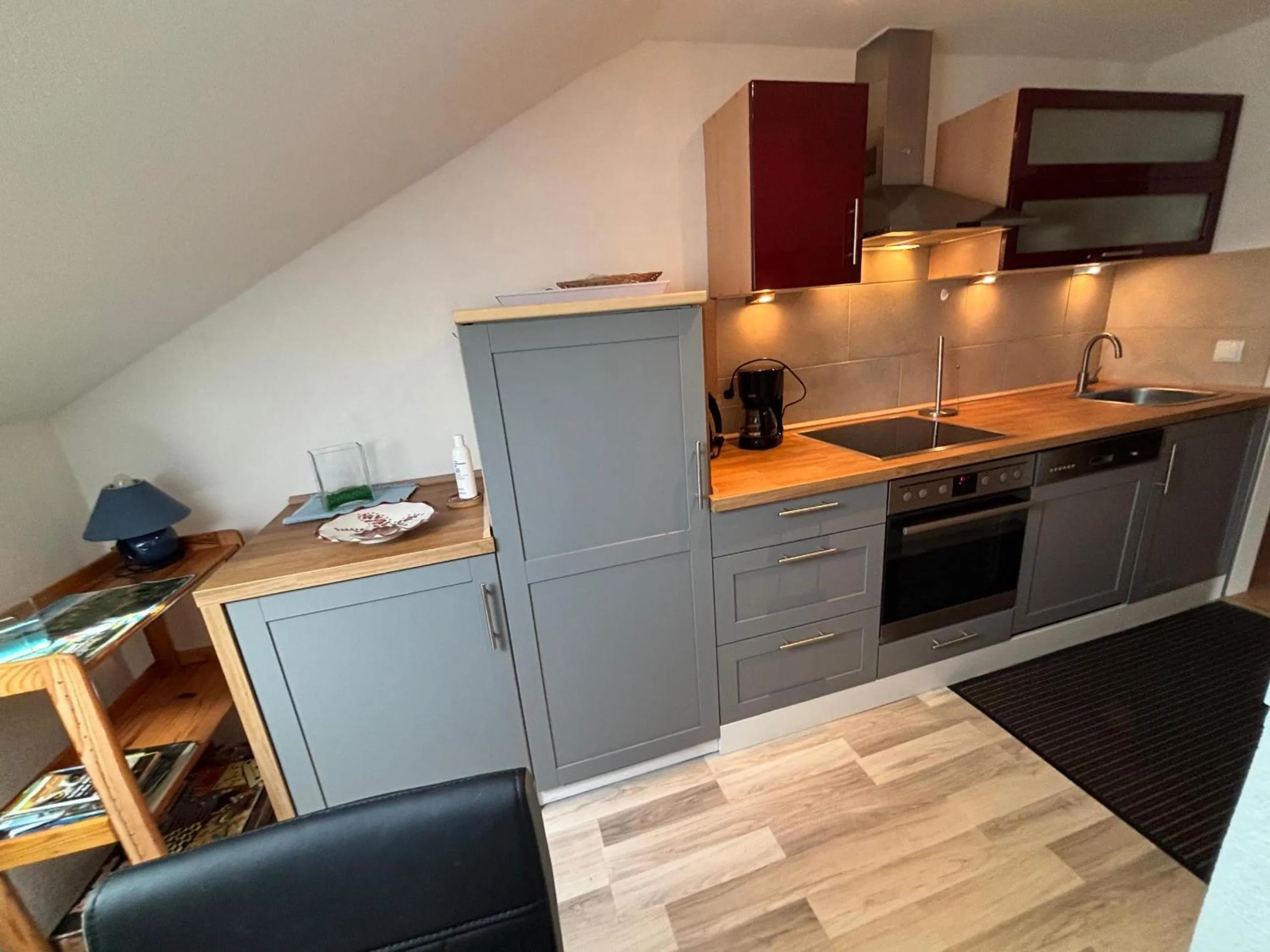 kitchen in Ferienwohnungen Schellein
