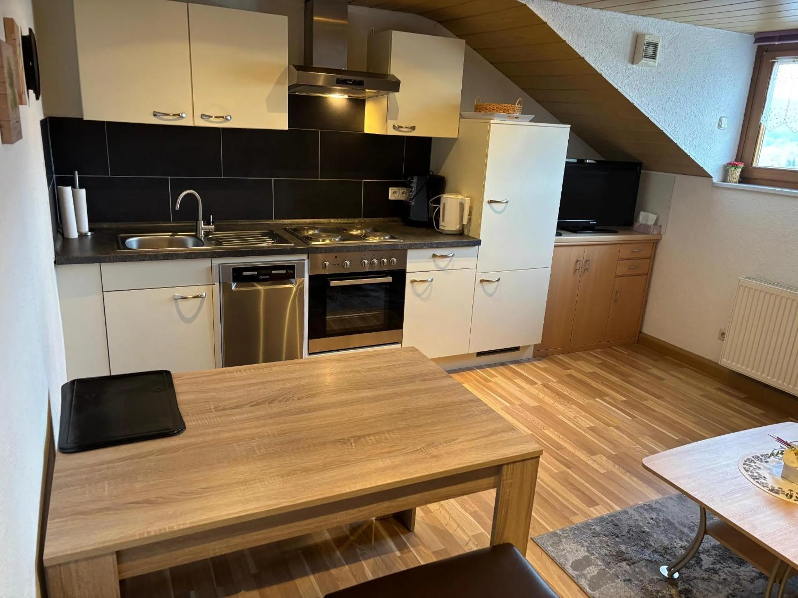 kitchen in Ferienwohnungen Schellein